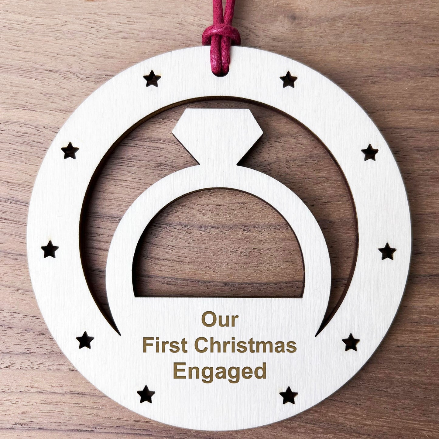 1st Christmas Bauble Engraved Christmas Tree Decoration