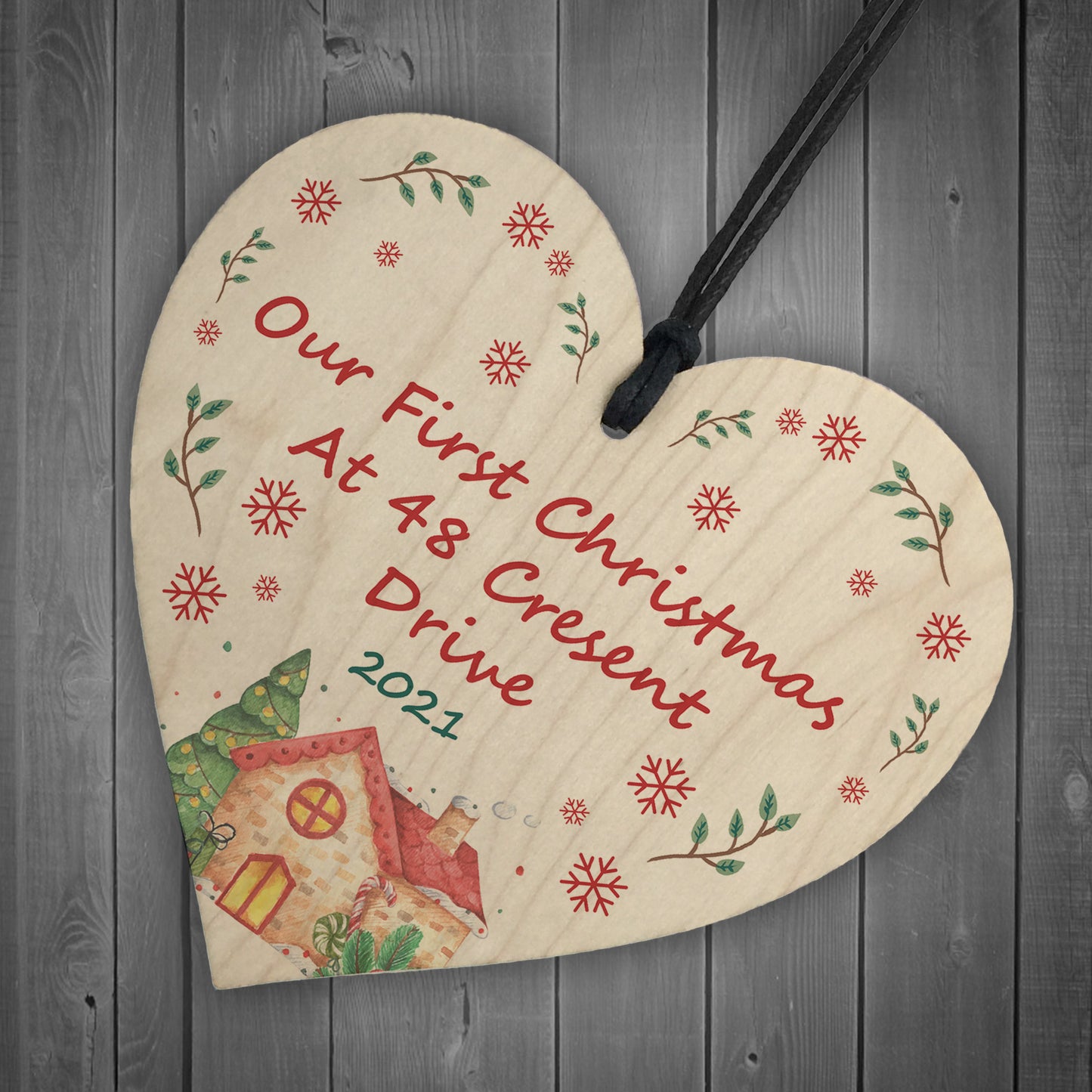 1st Christmas Bauble New Home Gift Personalised Tree Decoration