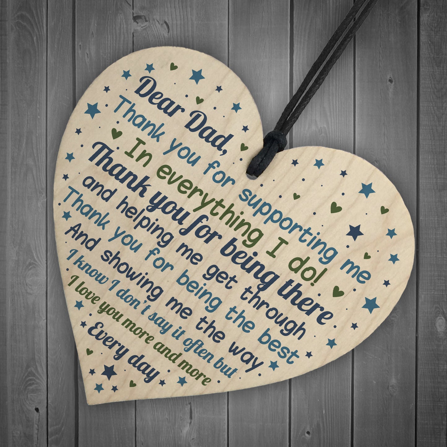 Daddy To Be Gift Wooden Heart Fathers Day Gift For Him Daddy