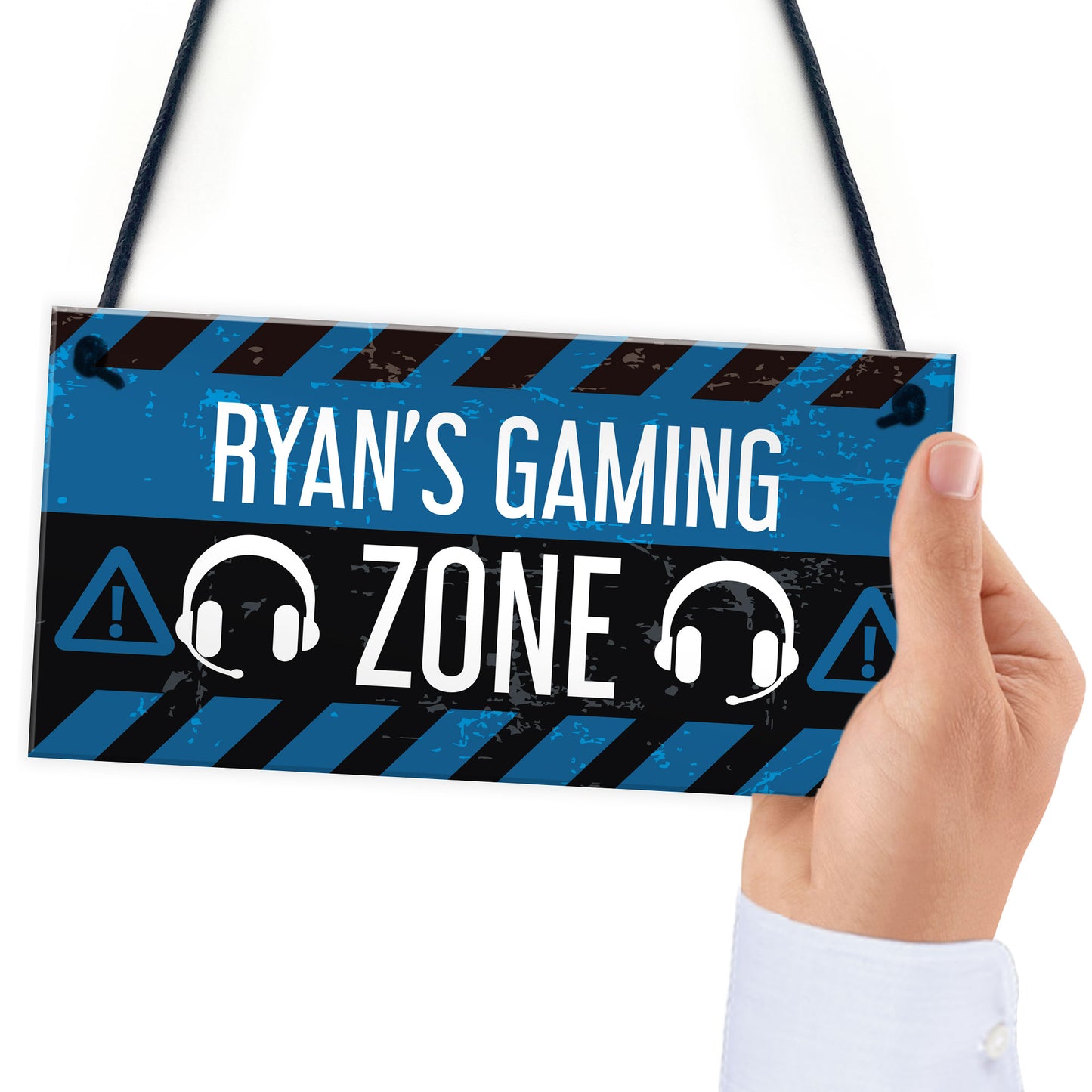 Personalised Gaming Sign Gaming Zone Plaque Boys Bedroom Sign