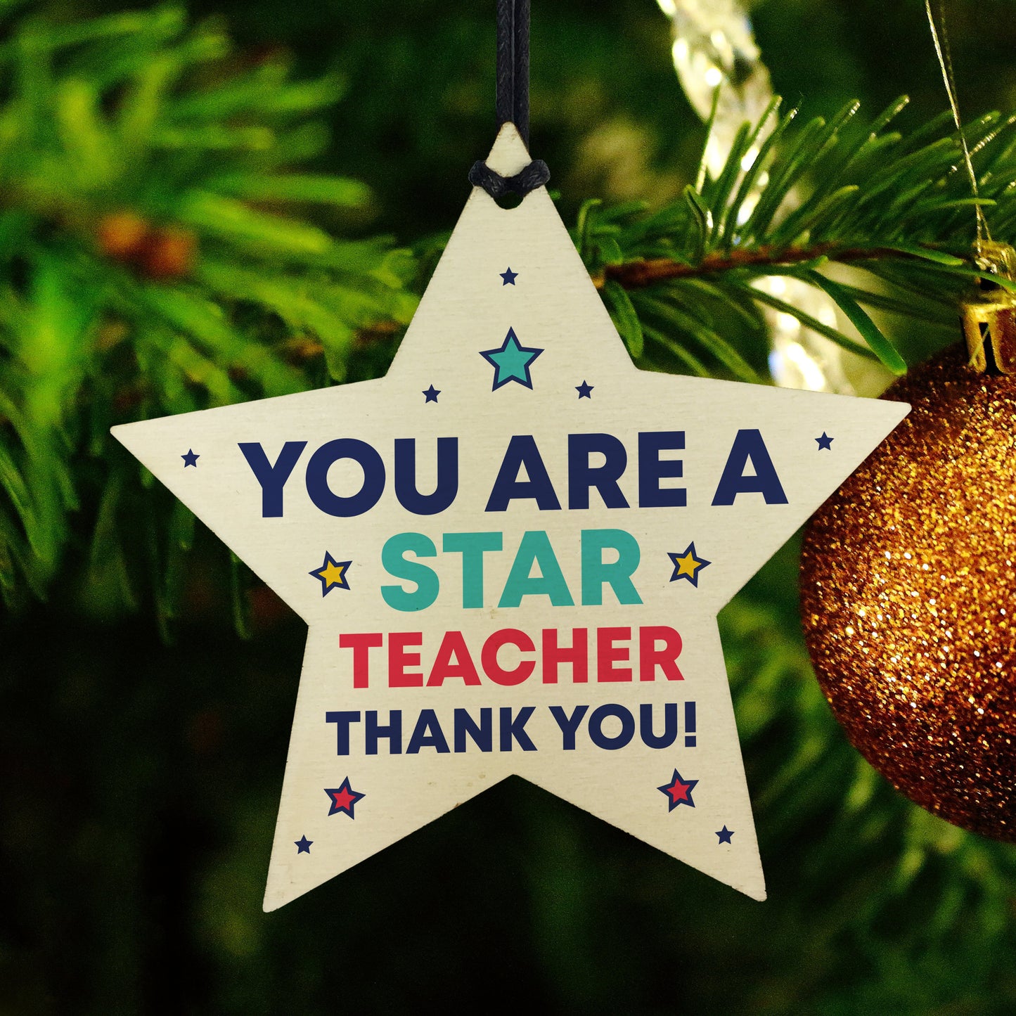 Teacher Gift Plaque Wood Star Thank You Teacher Gift Leaving