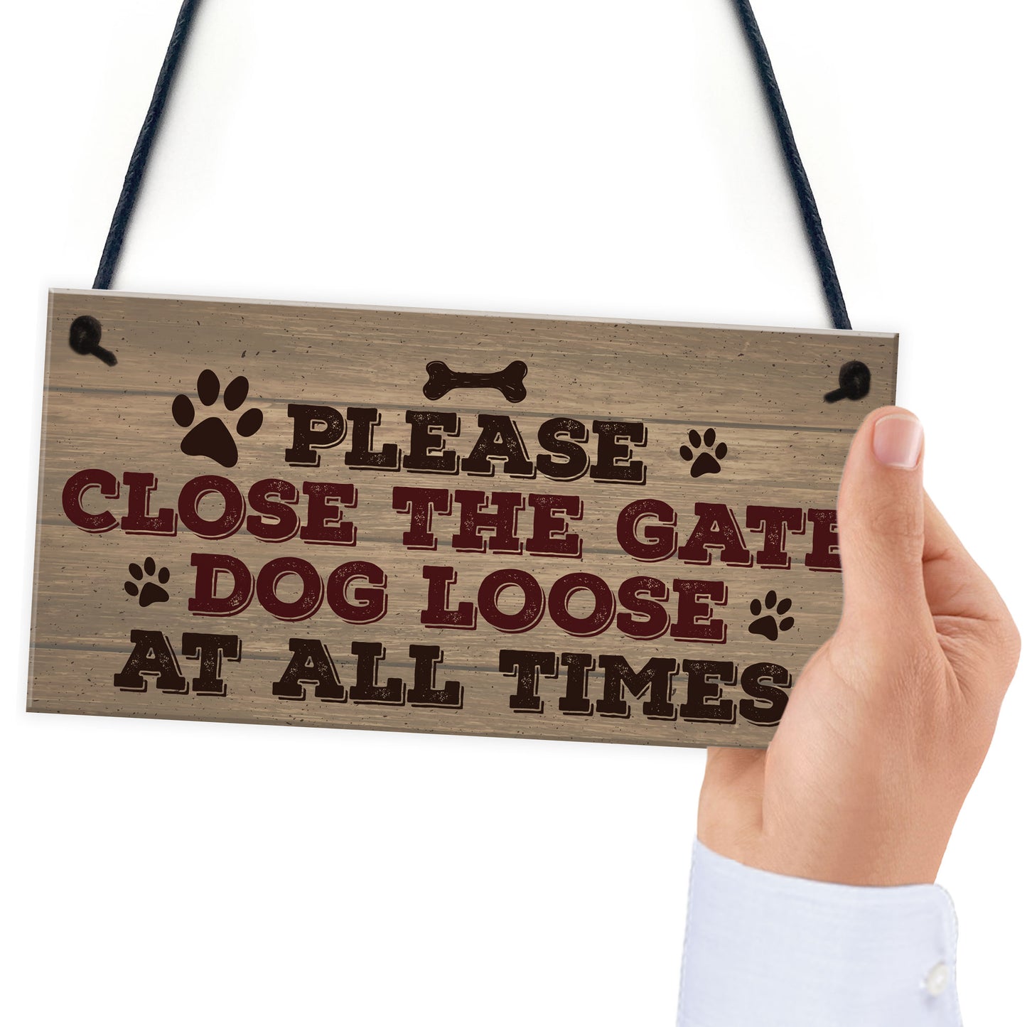 Please Close The Gate Hanging Plaque Security Garden Fence Sign