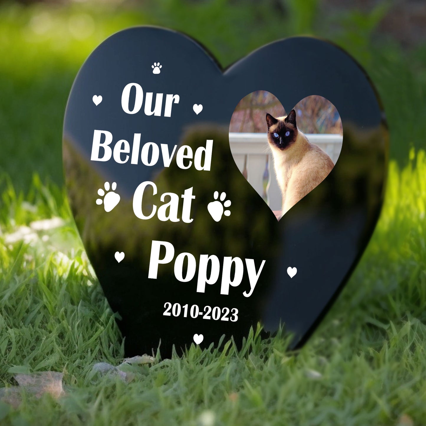 Personalised Cat Memorial Grave Marker Graveside Ornament