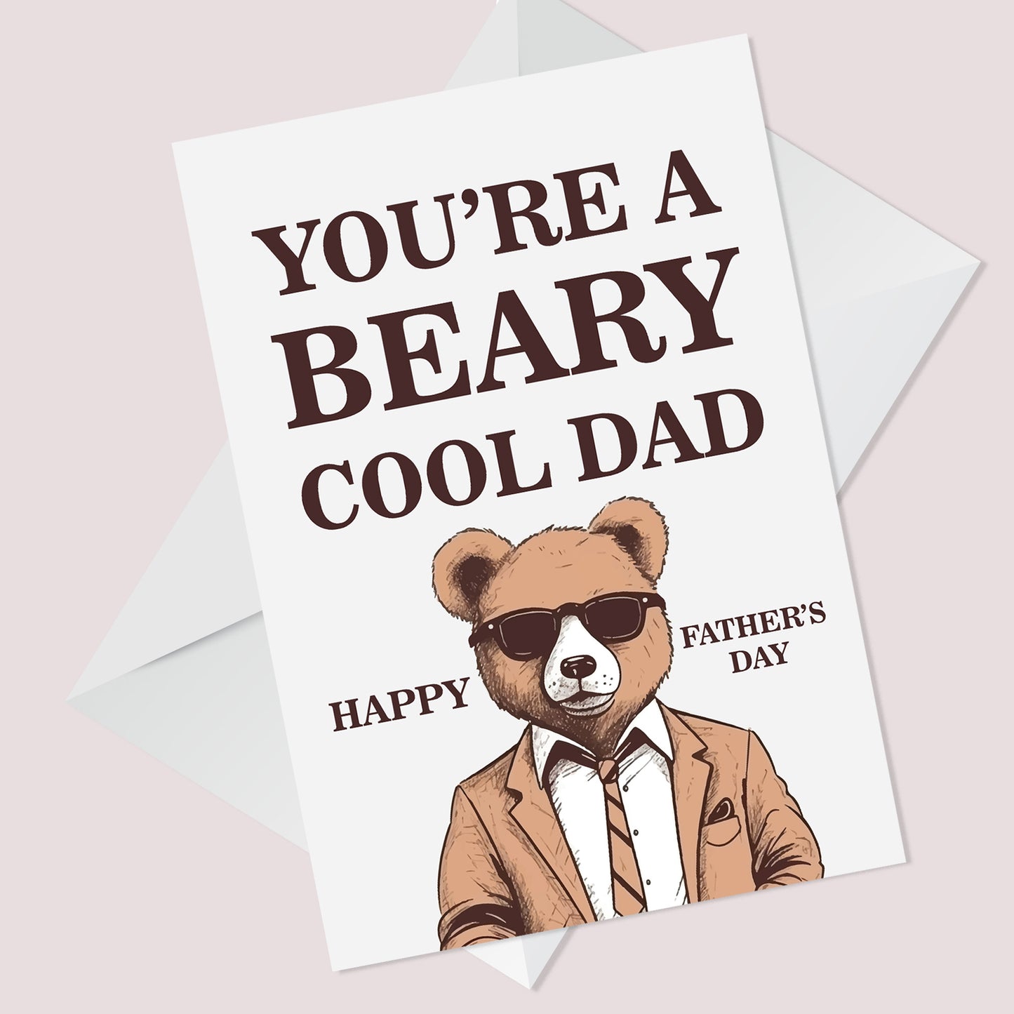 Cool Fathers Day Card For Dad BEARY COOL DAD Fathers Day Card