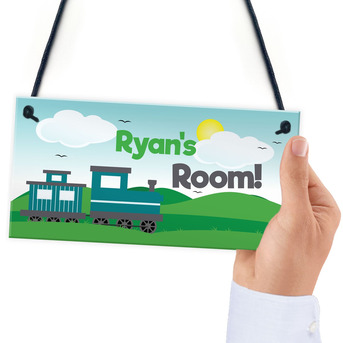 Train Theme Bedroom Door Sign PERSONALISED Boys Bedroom