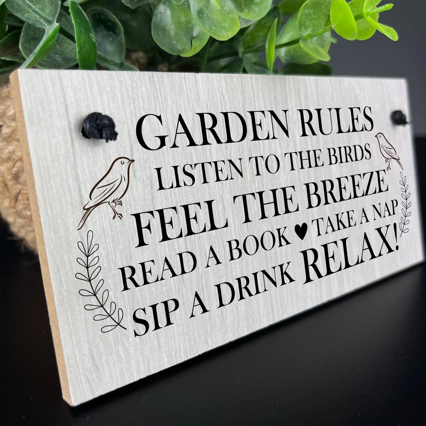 Garden Signs And Plaques For Outside Hanging Wood Sign Rules