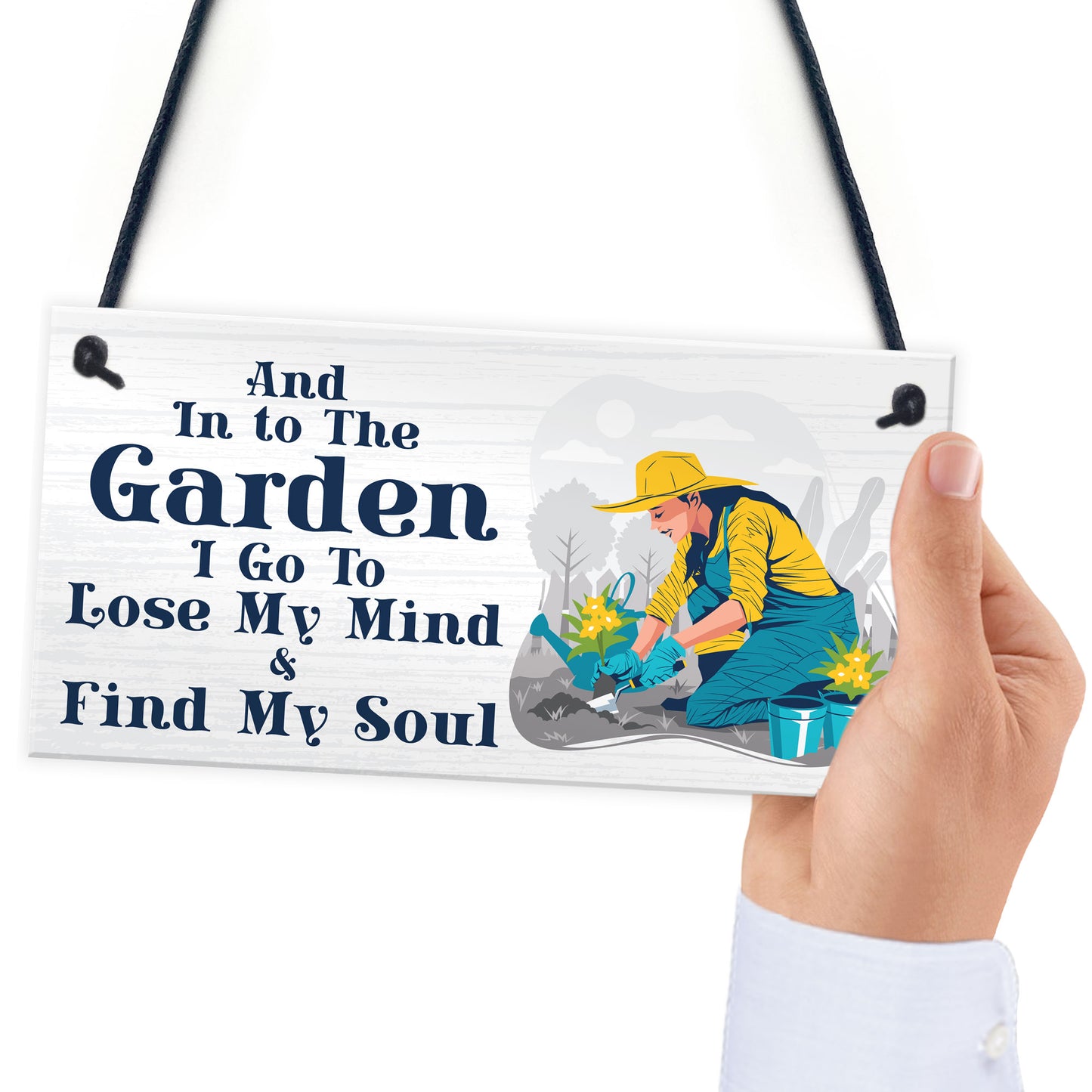 Find My Soul Novelty Hanging Garden Shed Summer House Sign