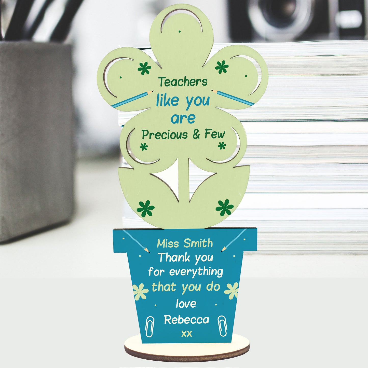 PERSONALISED Thank You Teacher Poem Flower Leaving Nursery