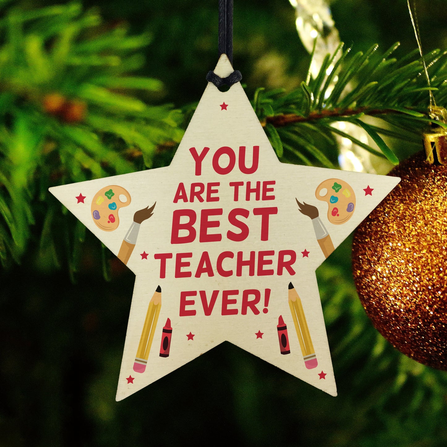 Teacher Gift Wooden Hanging Star Special Thank You Gift