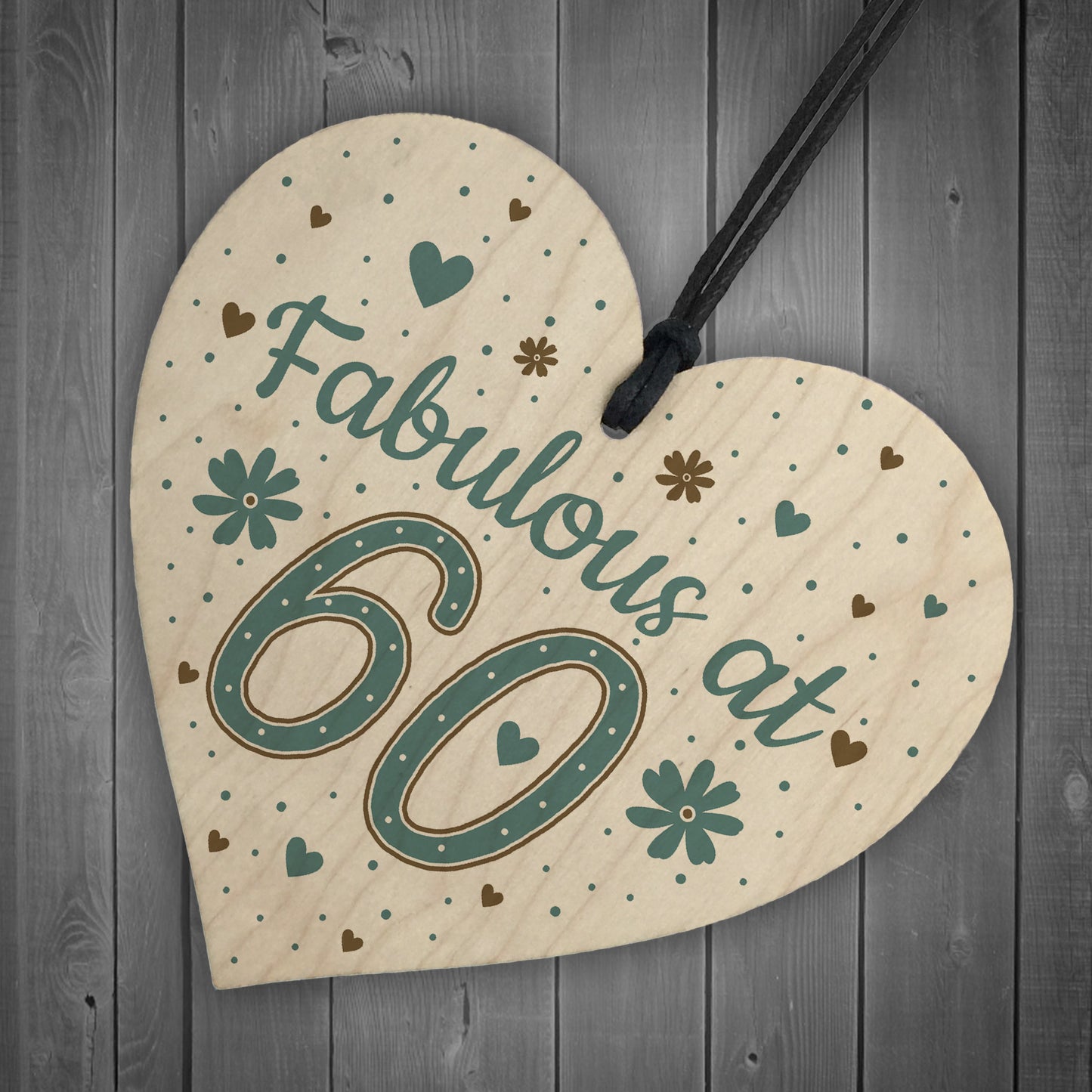 Fabulous At 60 60th 50th 40th Birthday Gifts For Women Men Heart