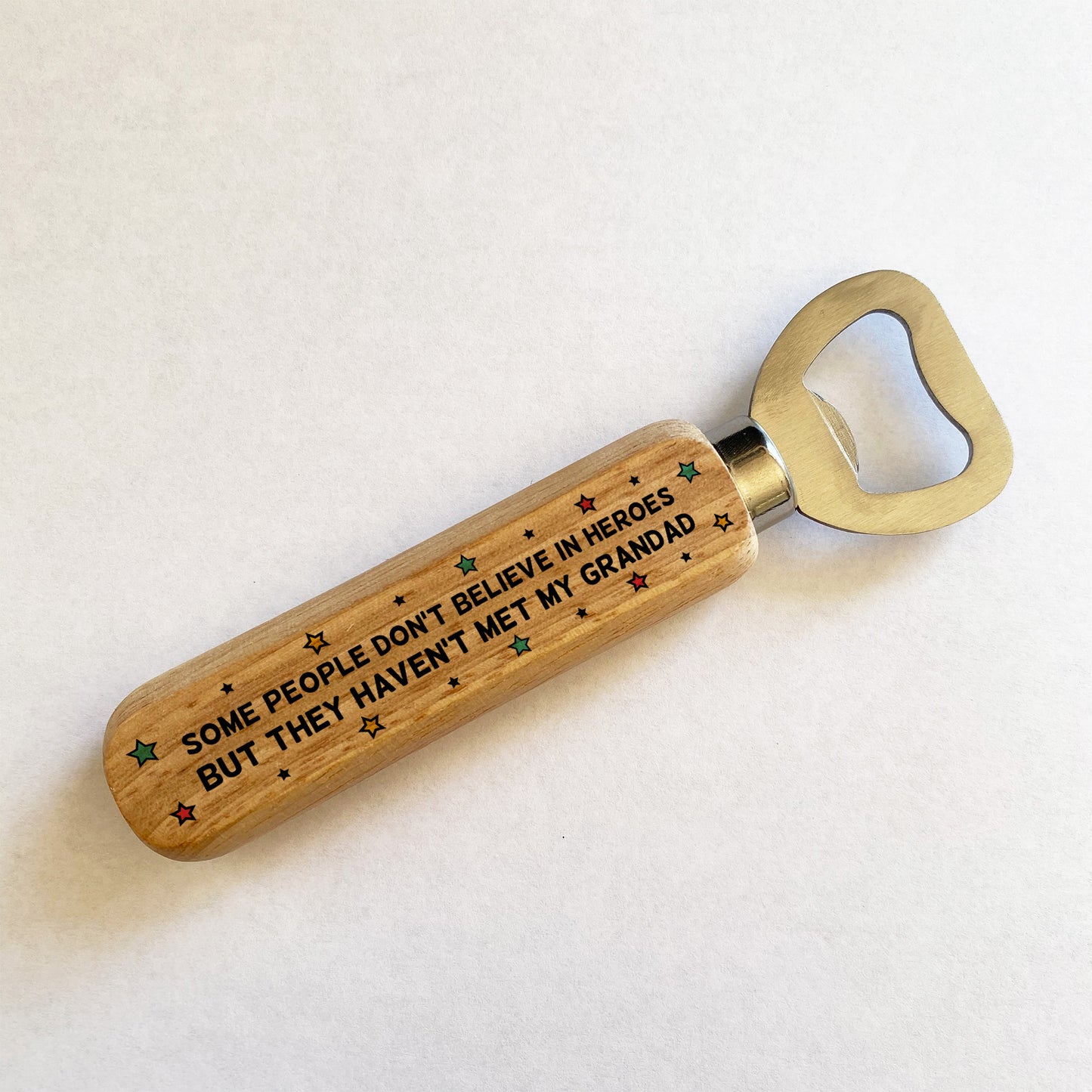 Wooden Bottle Opener Gift For Grandad Birthday Fathers Day Gift