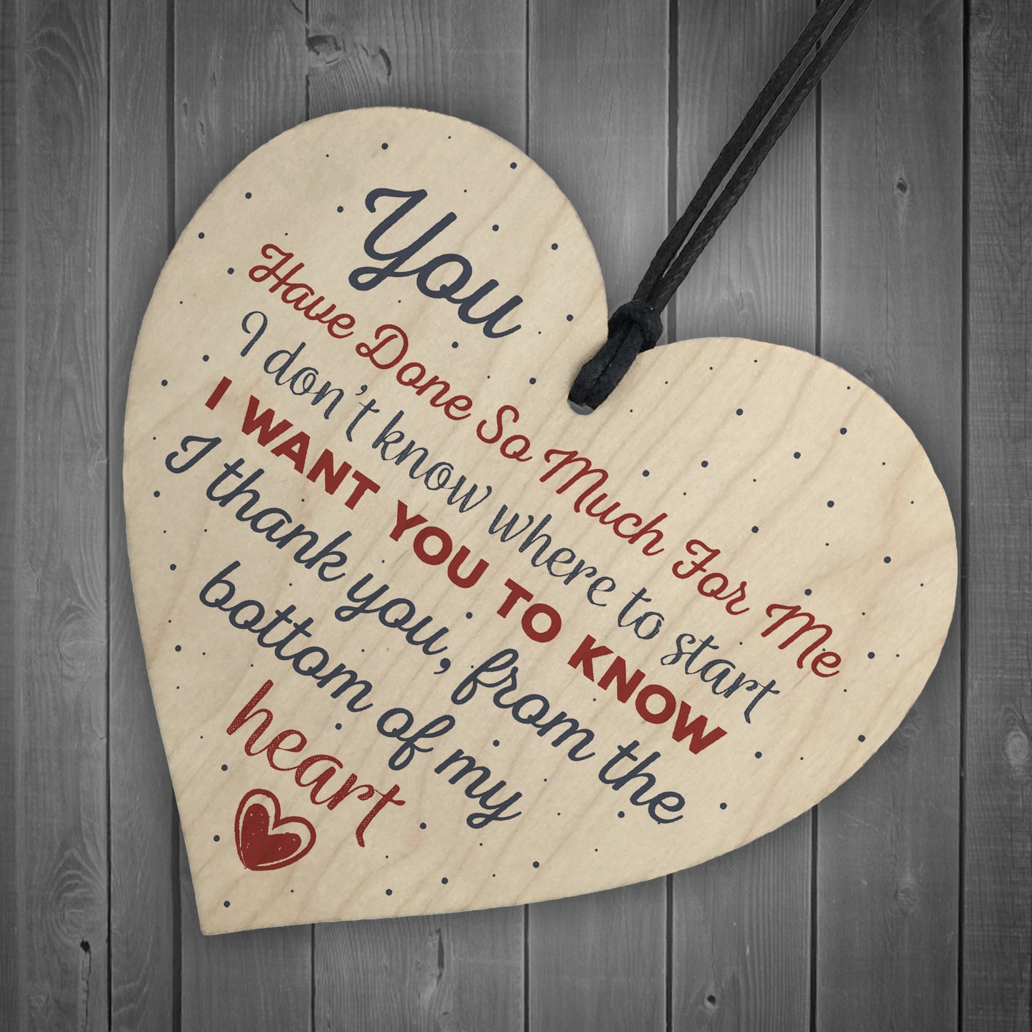 Handmade Wooden Heart Gift For Teacher Mentor Friend Gifts