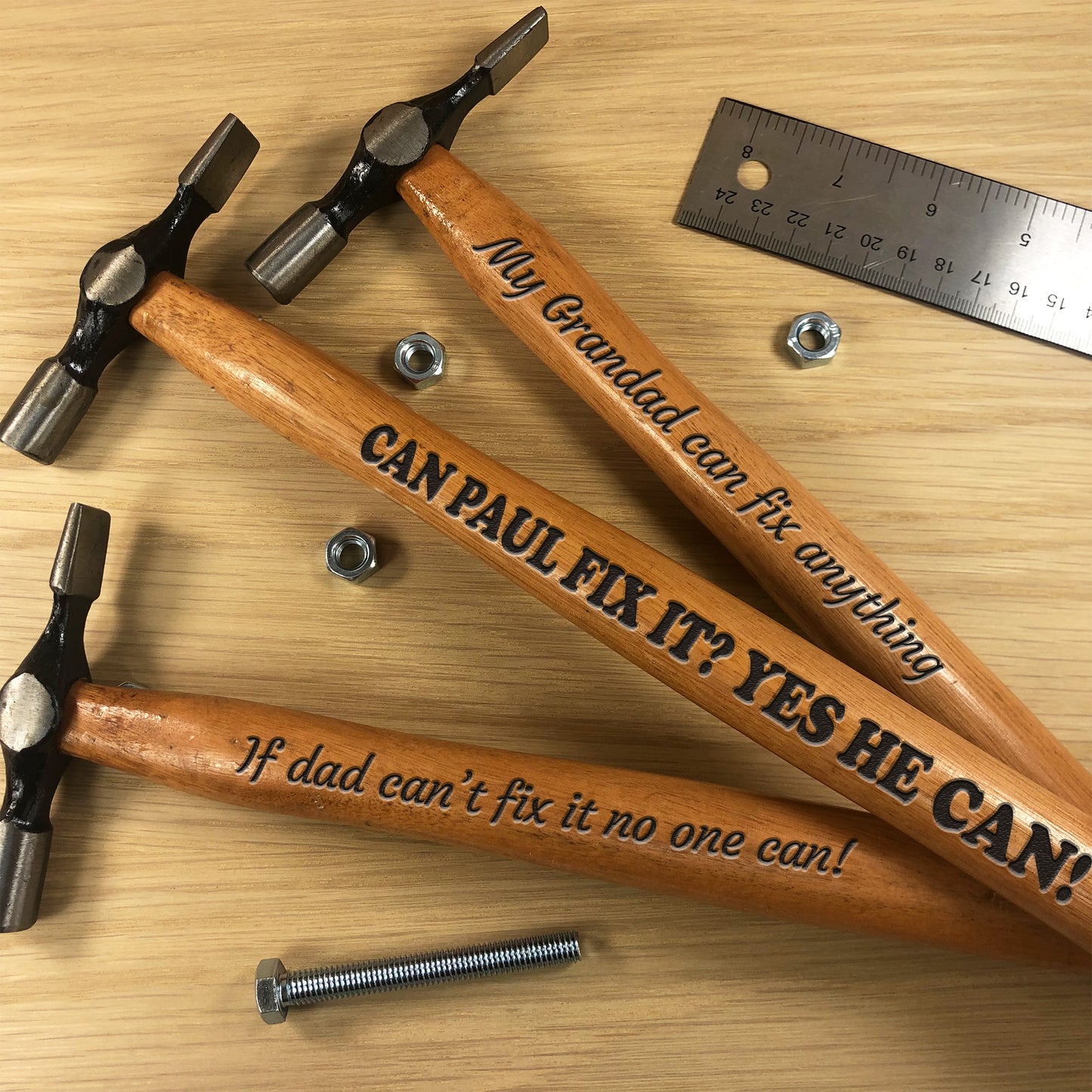 Personalised Engraved Gift For Men Novelty Hammer Birthday Gift