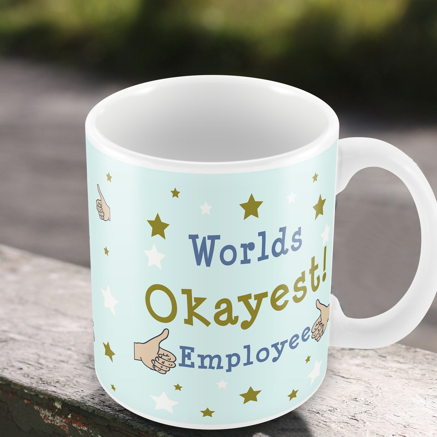 Worlds Okayest Employee Funny Colleague Mug Leaving New Job