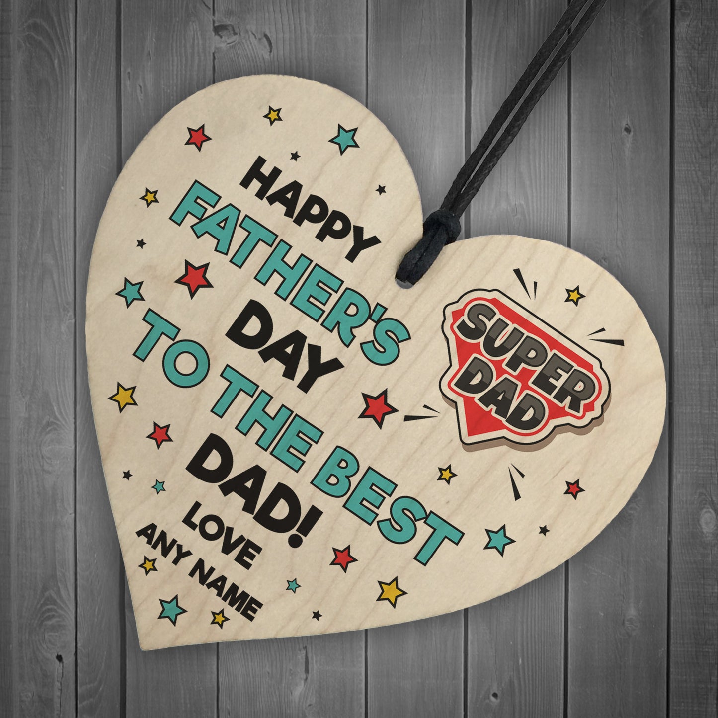 Fathers Day Gift Personalised Gift For Dad Daddy Wood Heart