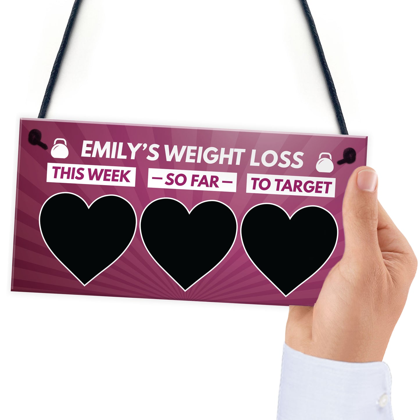 Personalised Weight Loss Sign Motivational Gift Weight Watchers