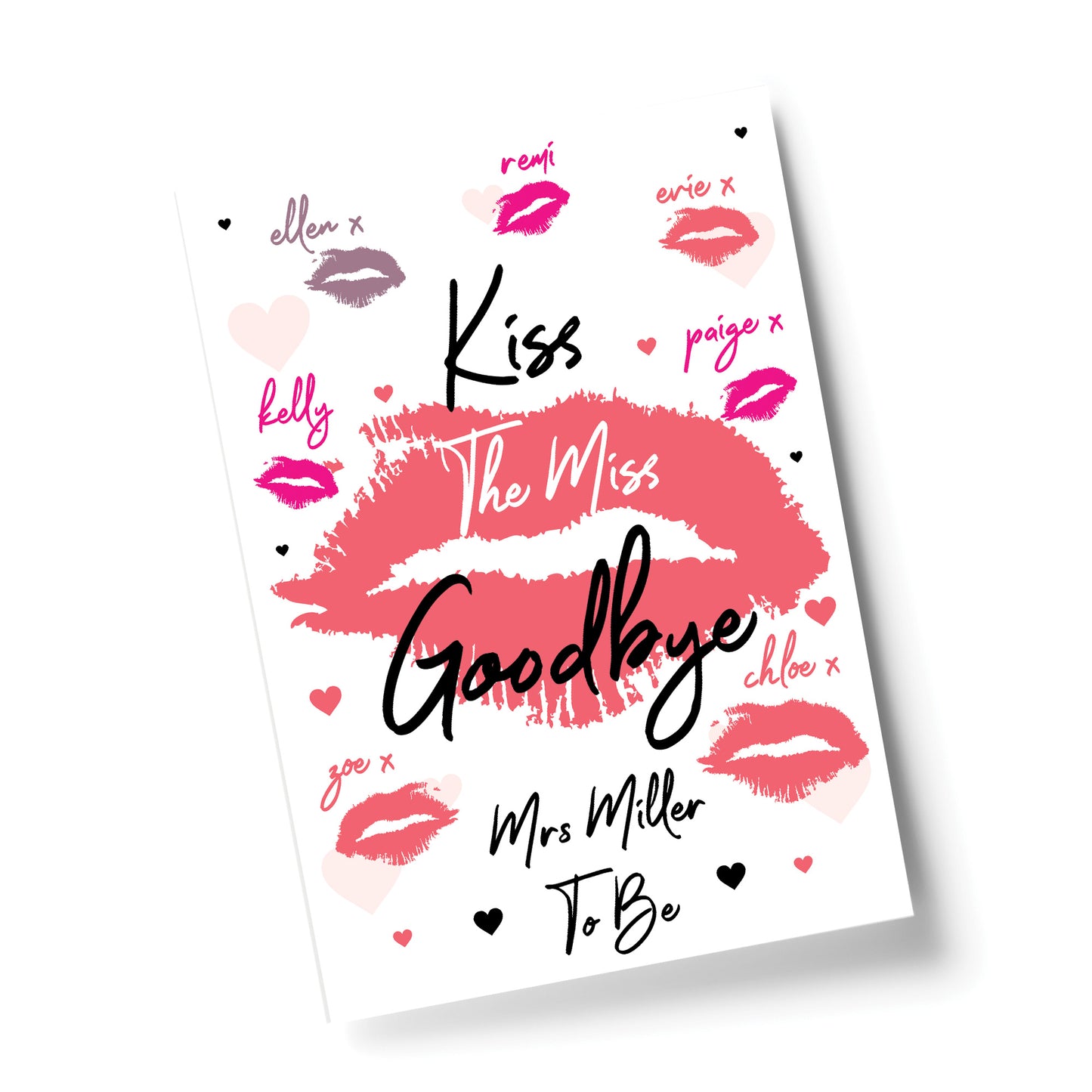 Kiss The Miss Goodbye Personalised Hen Party Accessories Bride