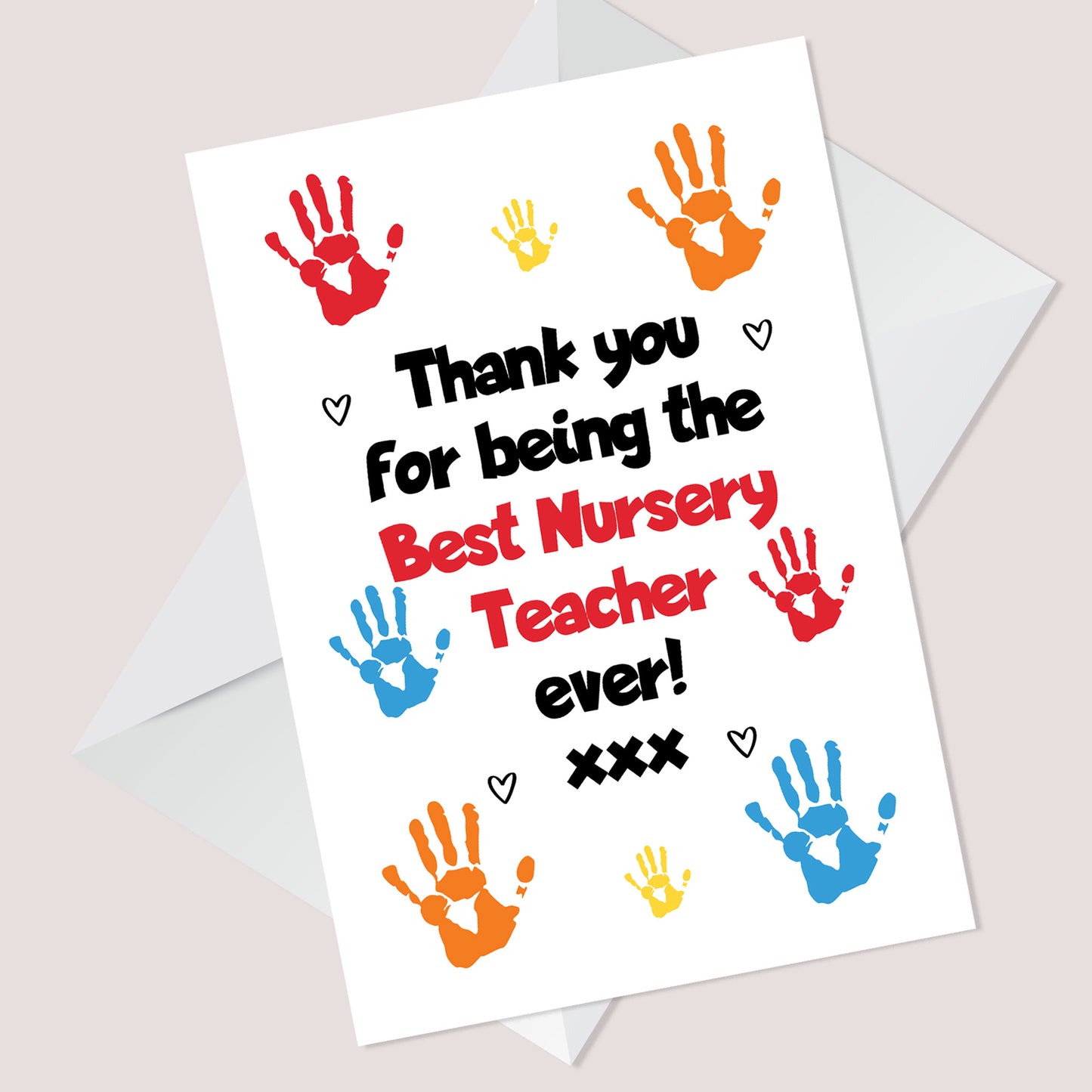 Teacher Card Thank You End Of School Nursery Card Leaving Card