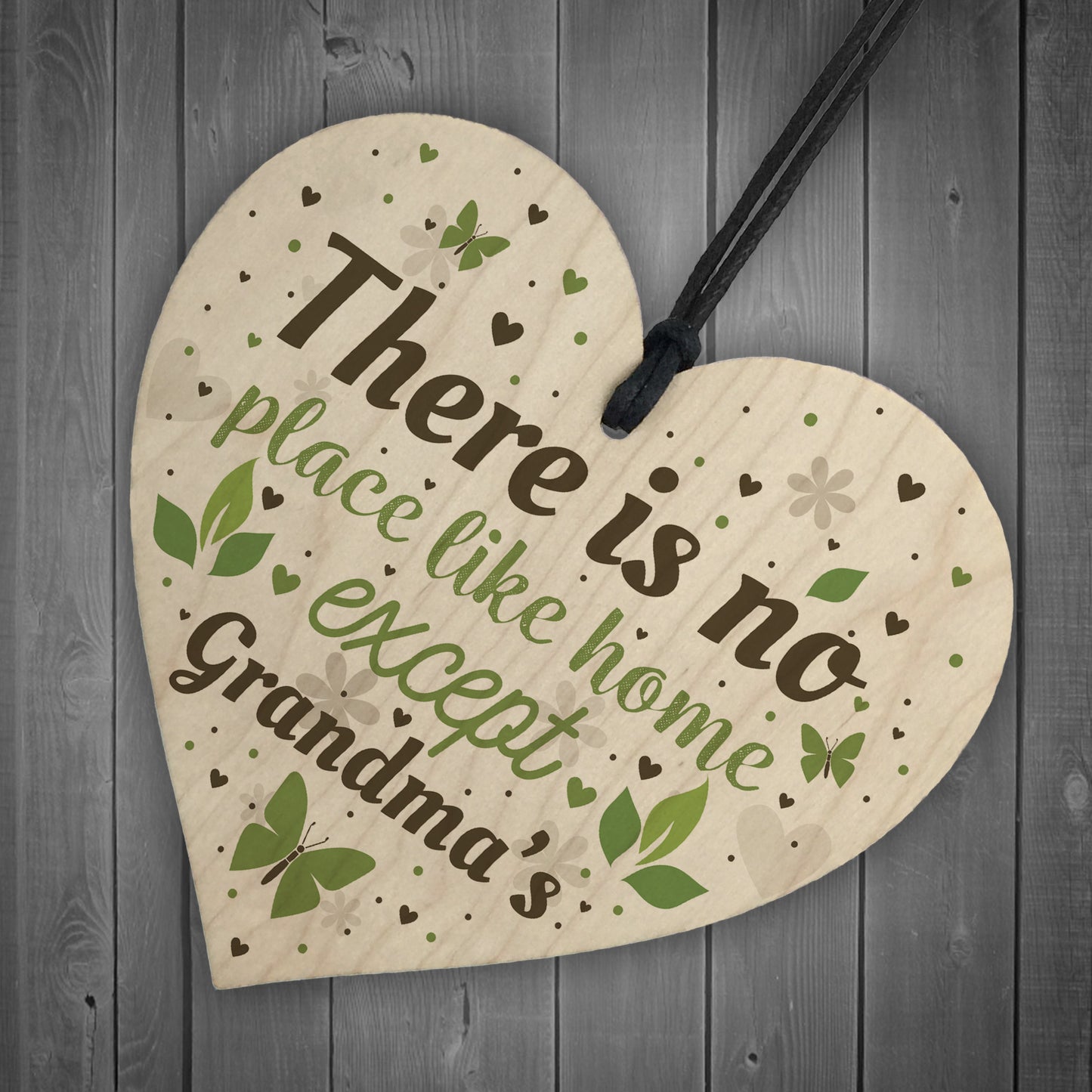 Grandma Nan Christmas Birthday Gifts Hanging Wooden Heart Sign