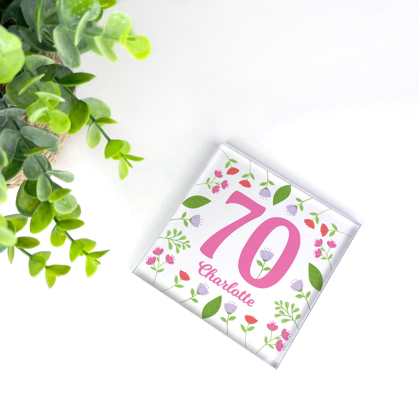 70th Birthday Gifts For Nan Mum Women Her PERSONALISED Block