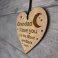 Grandad Gifts For Birthday Fathers Day Wood Engraved Heart