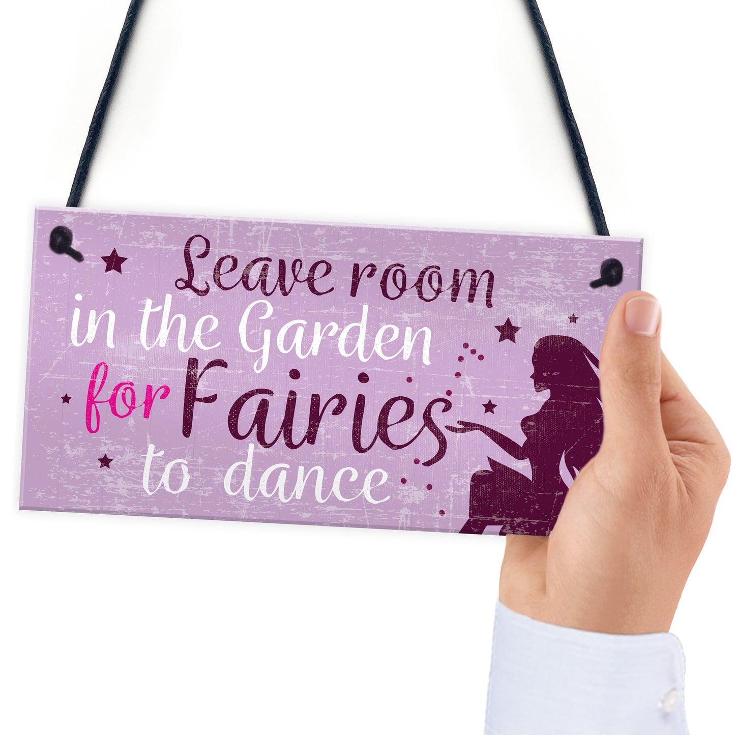 Garden Sign Shed Plaque Leave Room For Fairies SummerHouse Sign