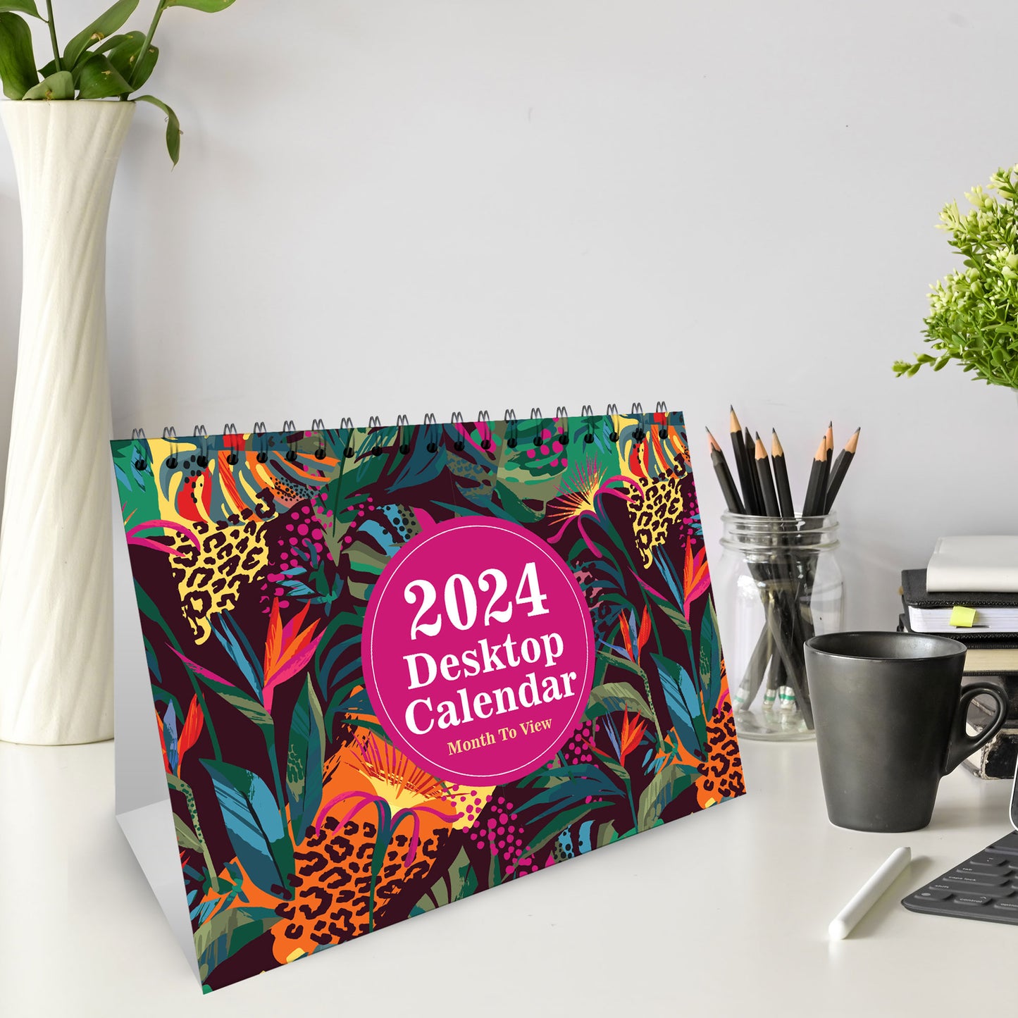 2024 Desk Calendar Tropical Flip Calendar For 2024