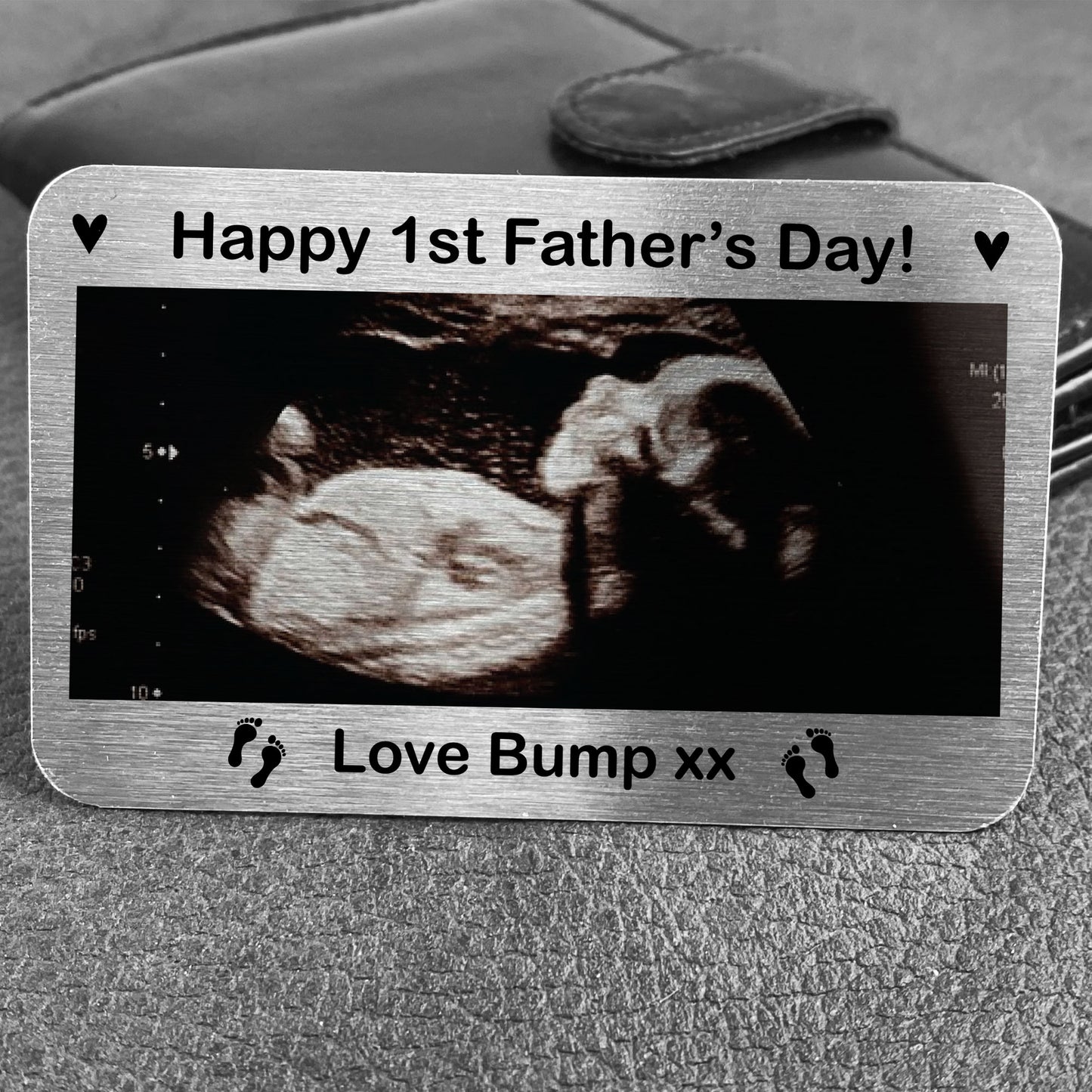 1st Fathers Day Gift From Bump Personalised Wallet Card New Dad