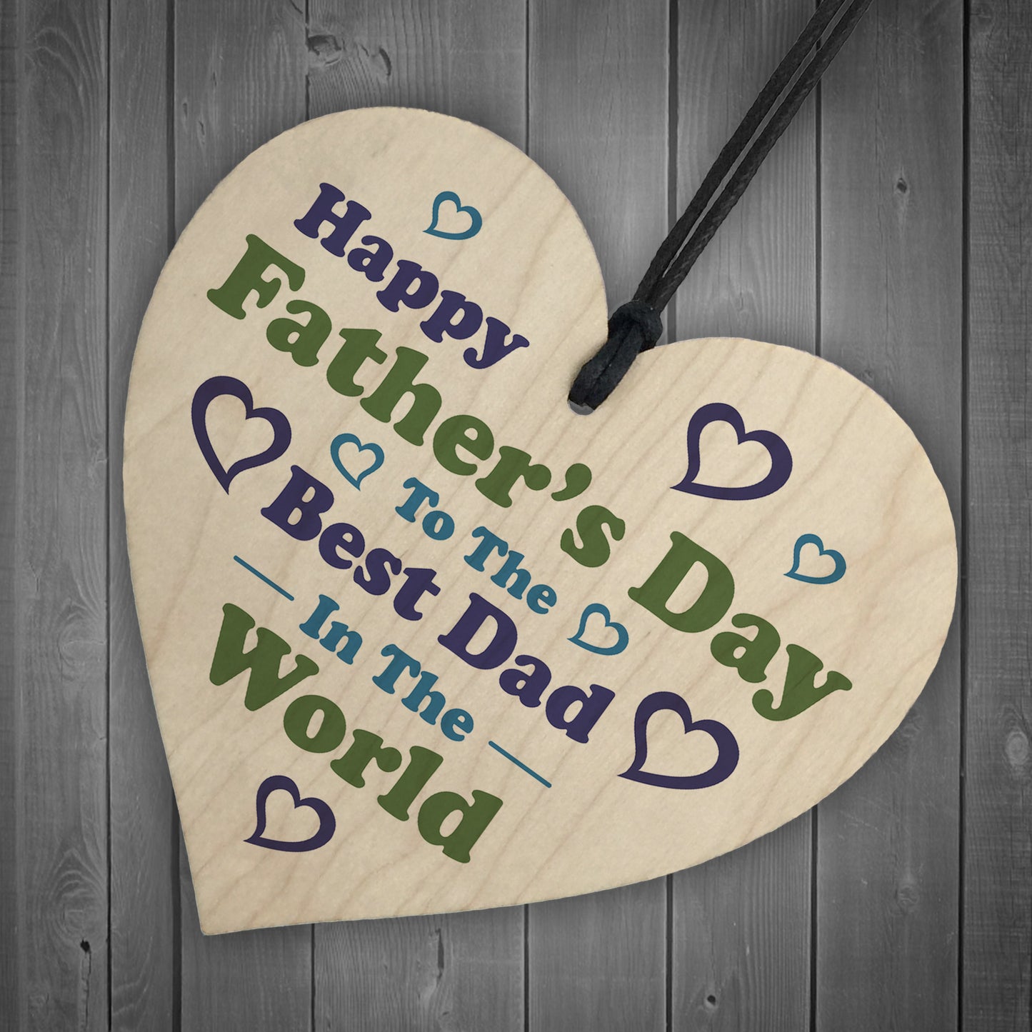 Fathers Day Gift For The Best Dad Wood Heart Dad Gift