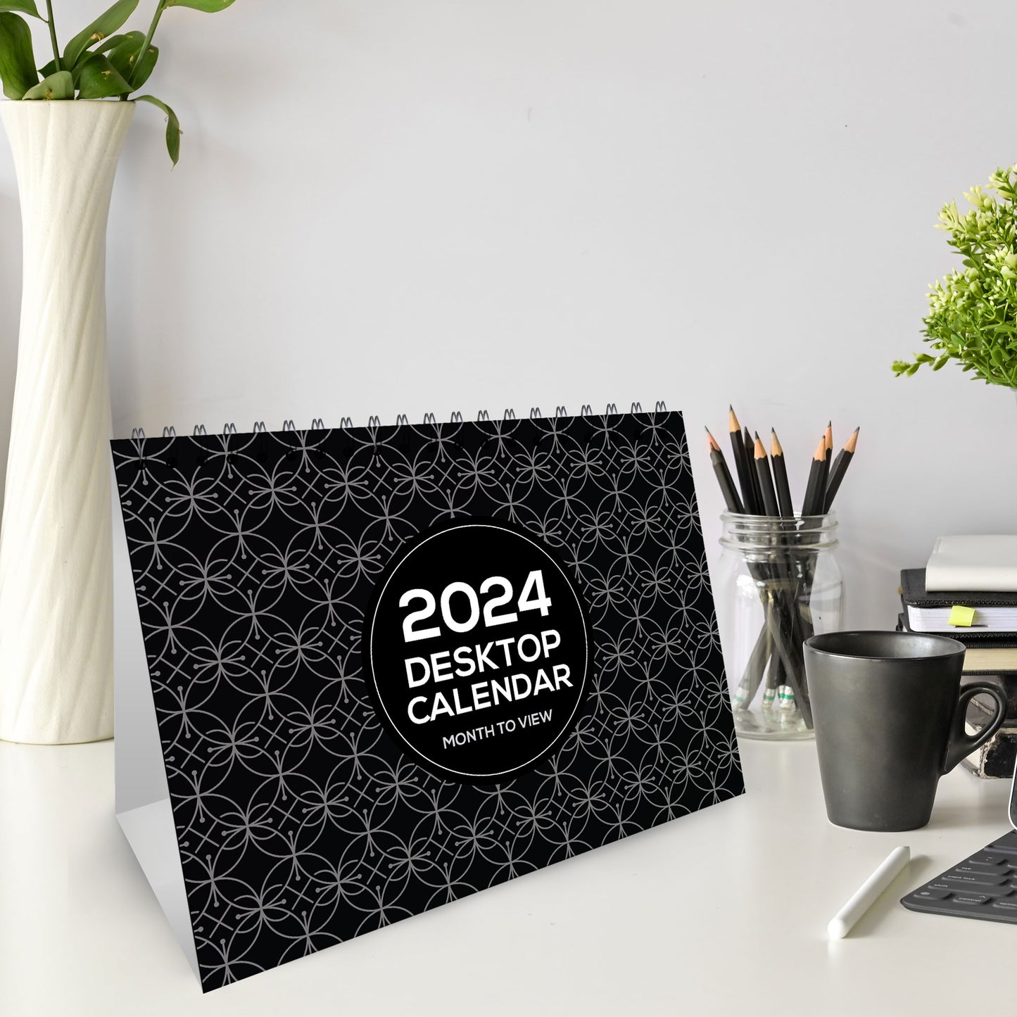 2024 Academic Office Desk Calendar Free Standing Spiral Bound