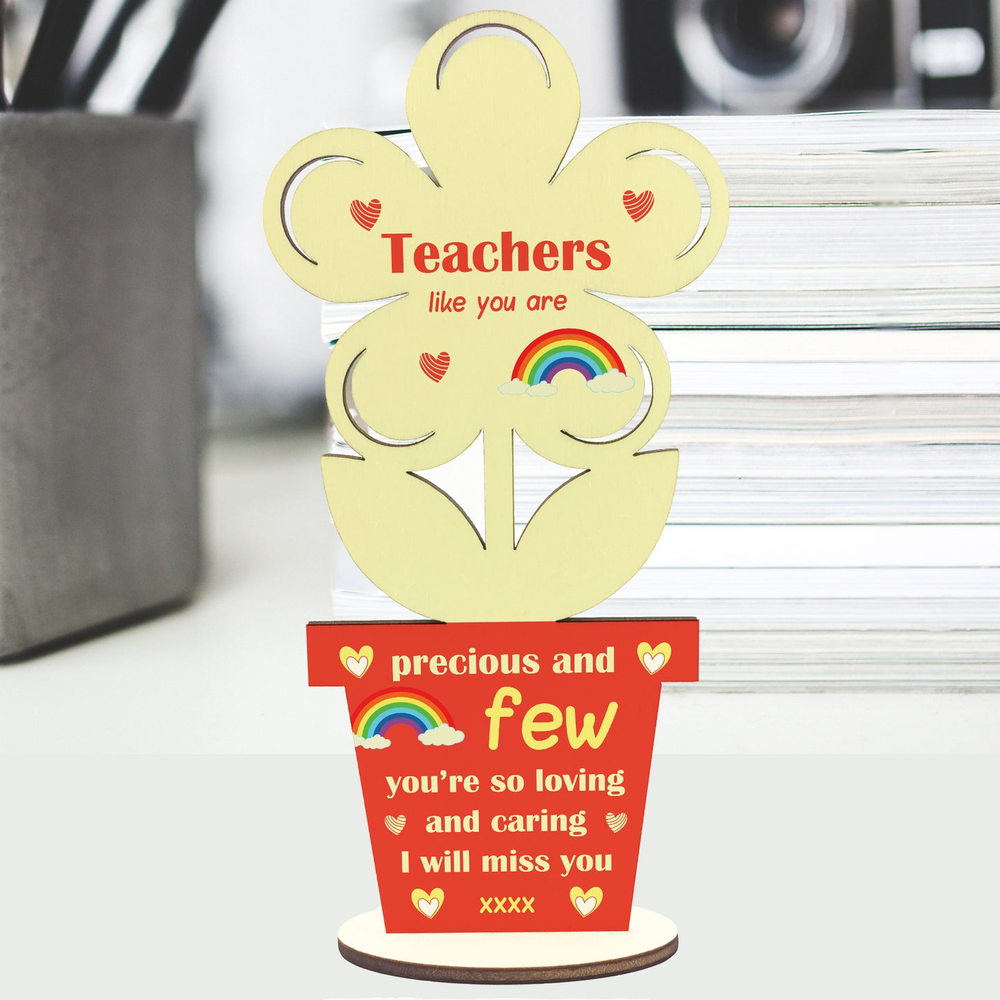 Teacher Wooden Flower Gift Thank You Teacher Gift Nursery Plaque