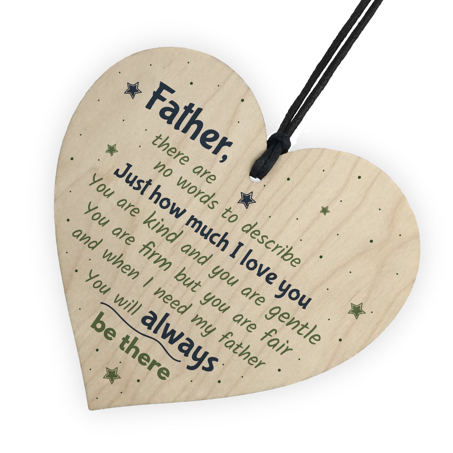 Father Daddys Girl Dad Daddy Wood Heart FATHERS DAY Gift For Him