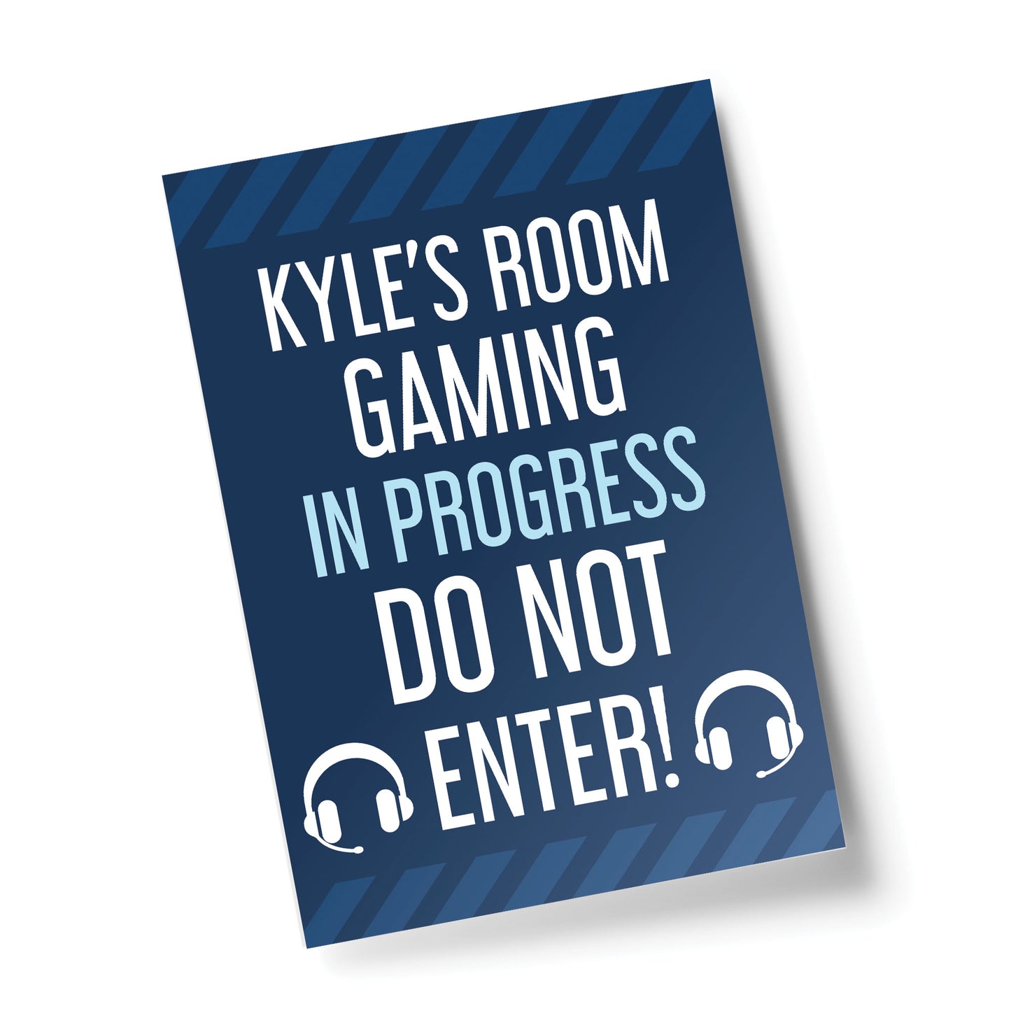 Boys Bedroom Sign Personalised Funny Gaming Wall Art Son Gift