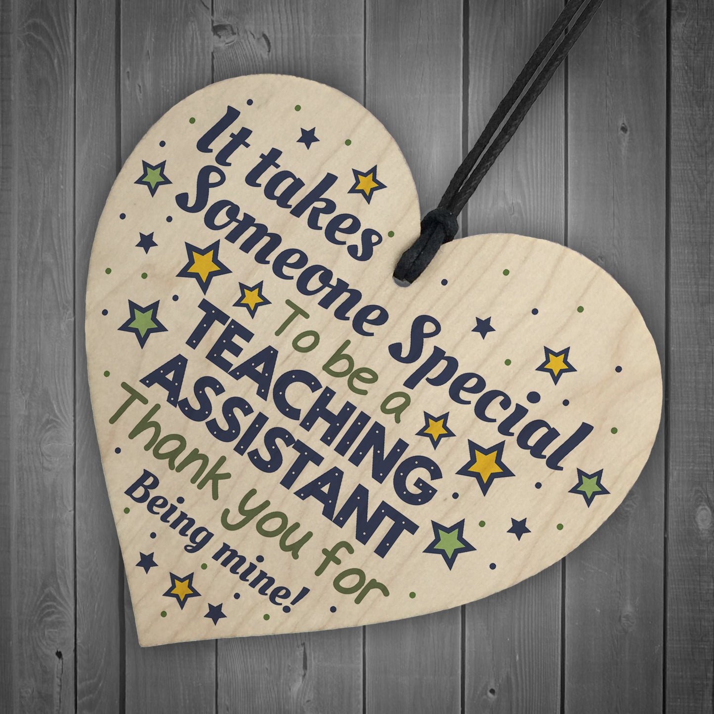 Special Teaching Assistant Teacher Gifts Thank You Wood Heart