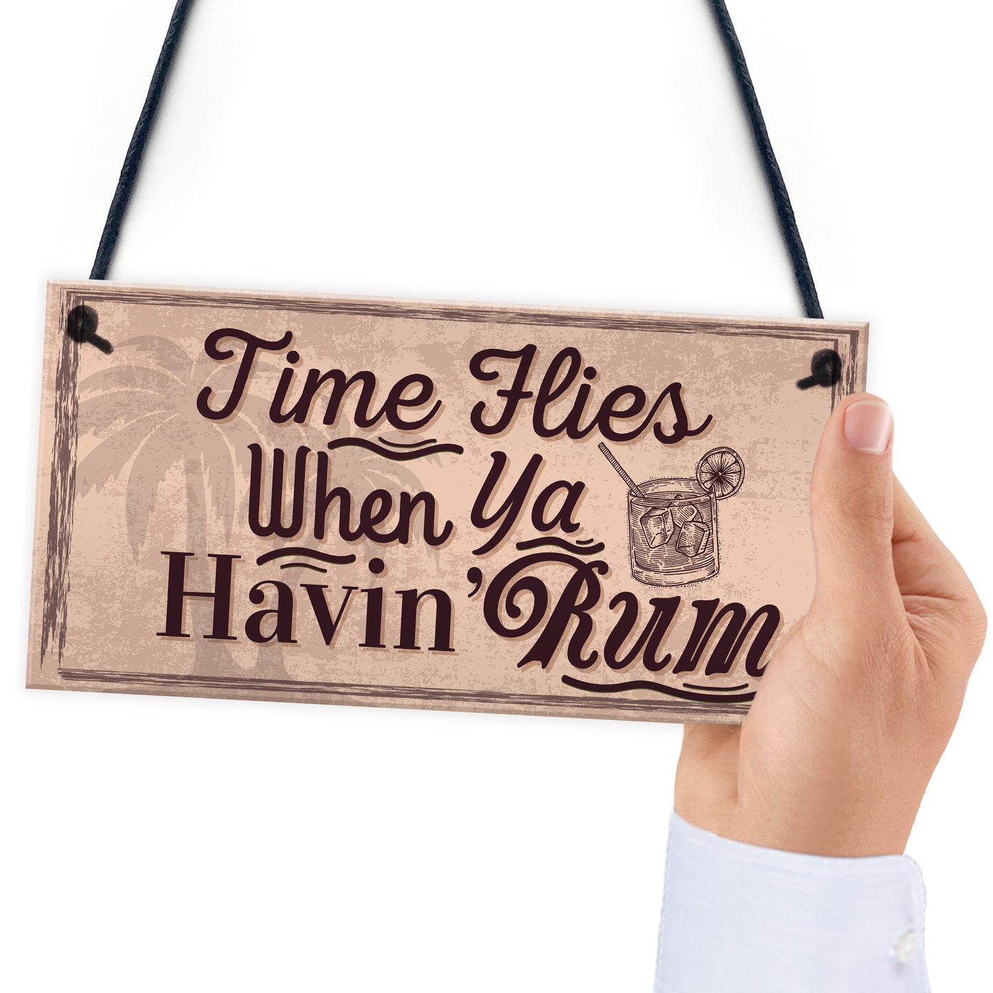 Havin Rum Hanging Sign Funny Alcohol Bar Pub Man Cave Garden