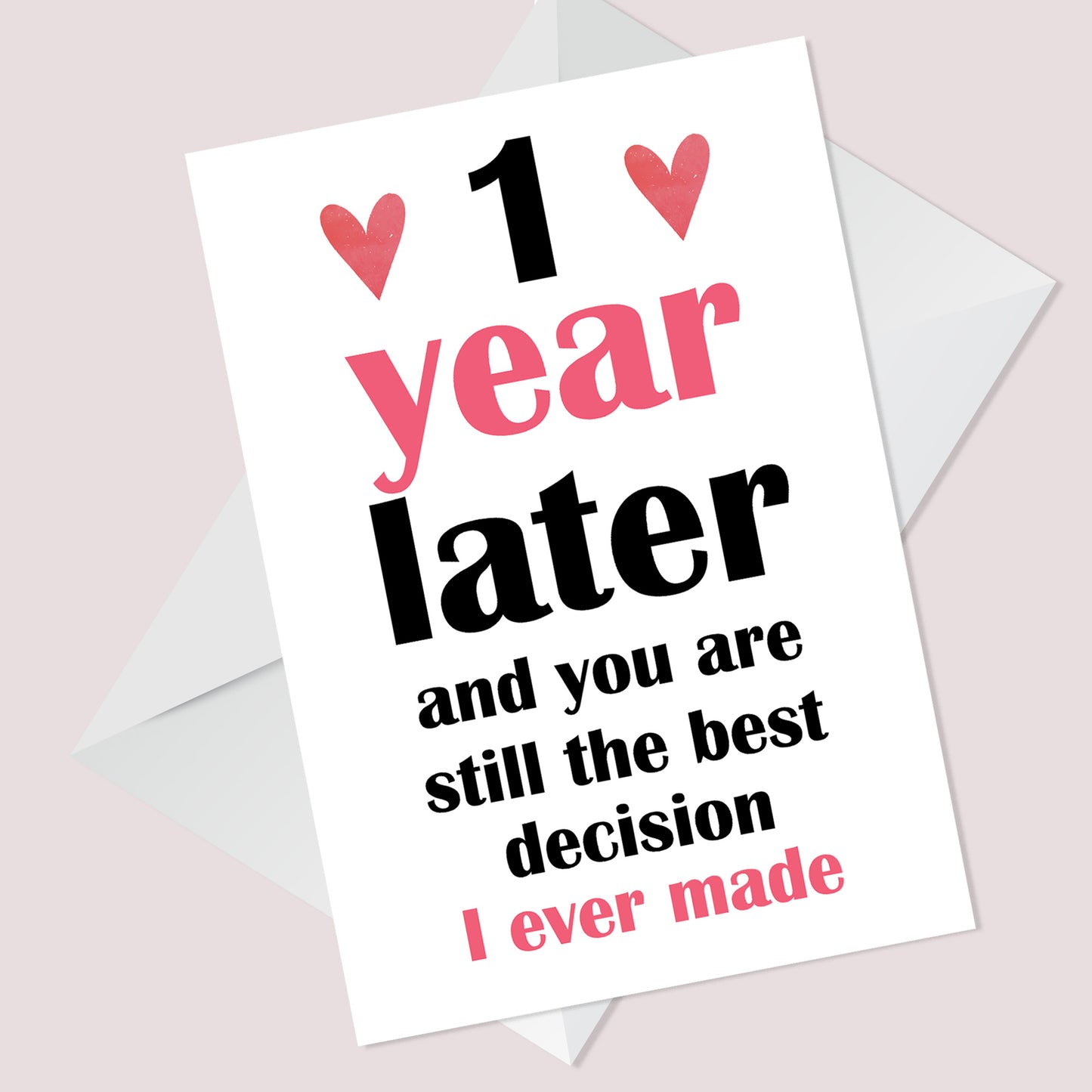 1st Anniversary Card Anniversary Card for Girlfriend Boyfriend