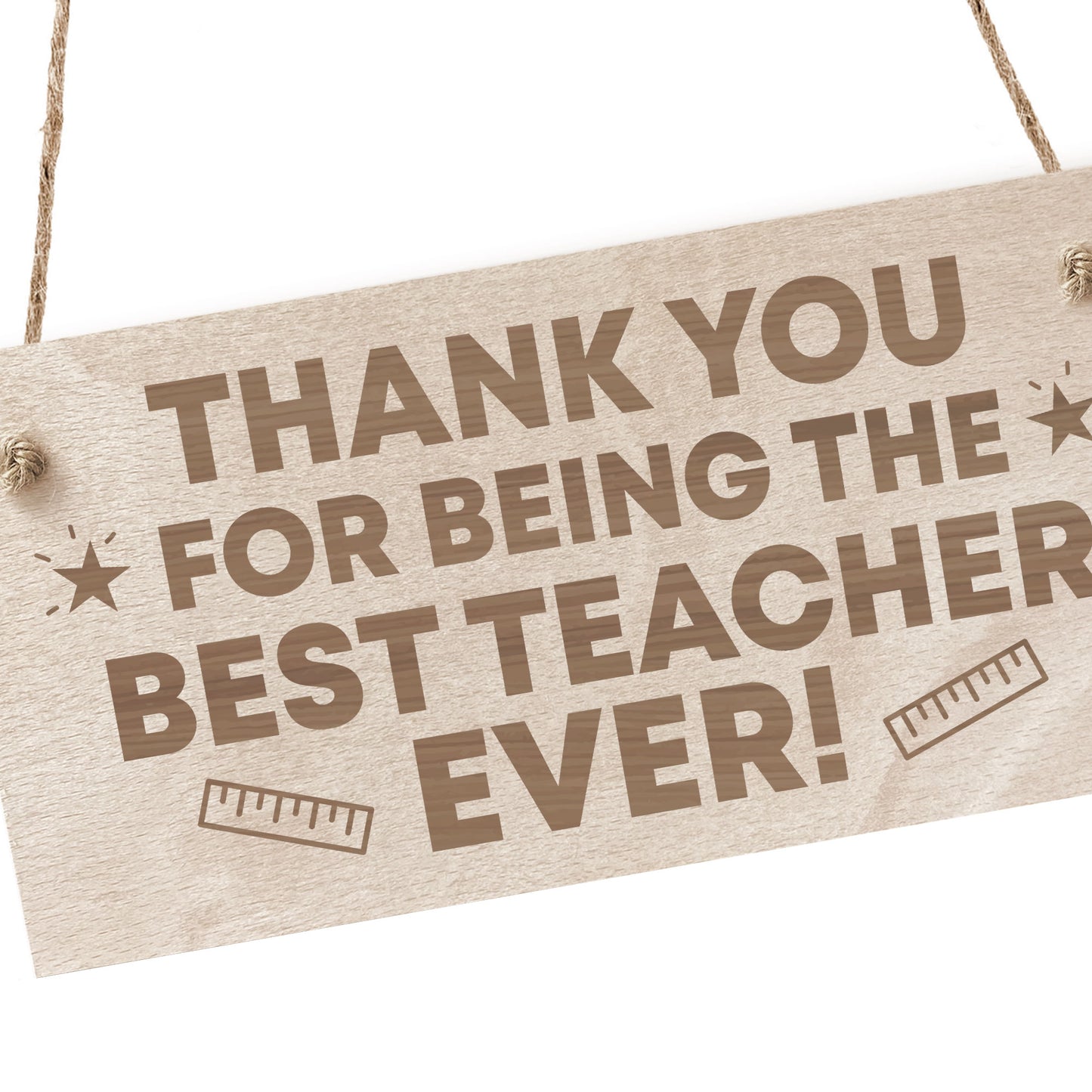 Teacher Thank You Wooden Plaque Gift End of Term Leaving School