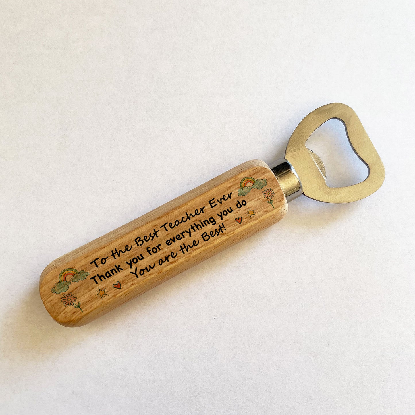 Best Teacher Ever Gift Wood Bottle Opener Teacher Gift Thank You