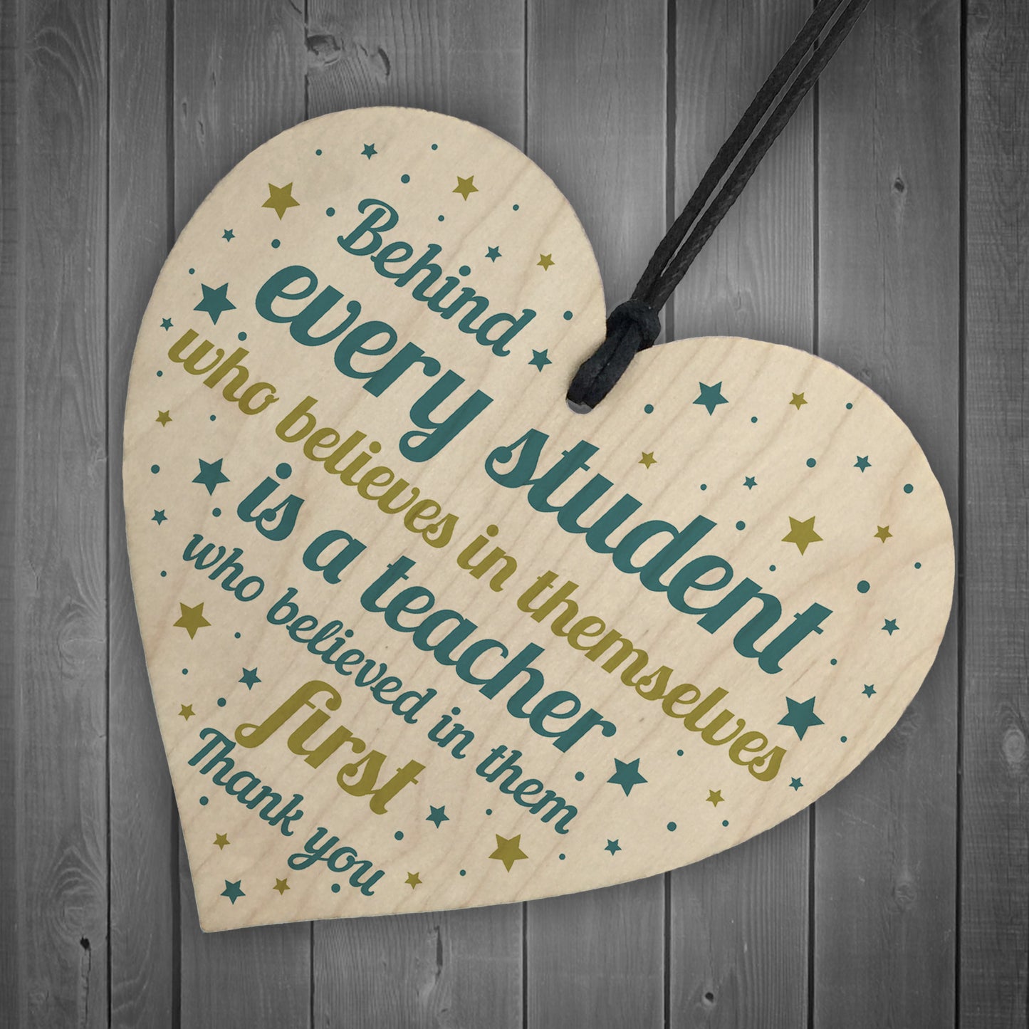 Gift For Teacher And Assistant Wood Heart Plaque Thank You Gifts