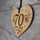 70th Birthday Gifts Engraved Heart 70th Birthday Decorations