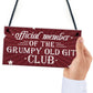 Grumpy Git Club Funny Birthday Gift For Dad Grandad Hanging Sign