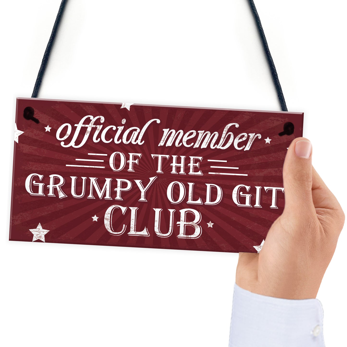 Grumpy Git Club Funny Birthday Gift For Dad Grandad Hanging Sign