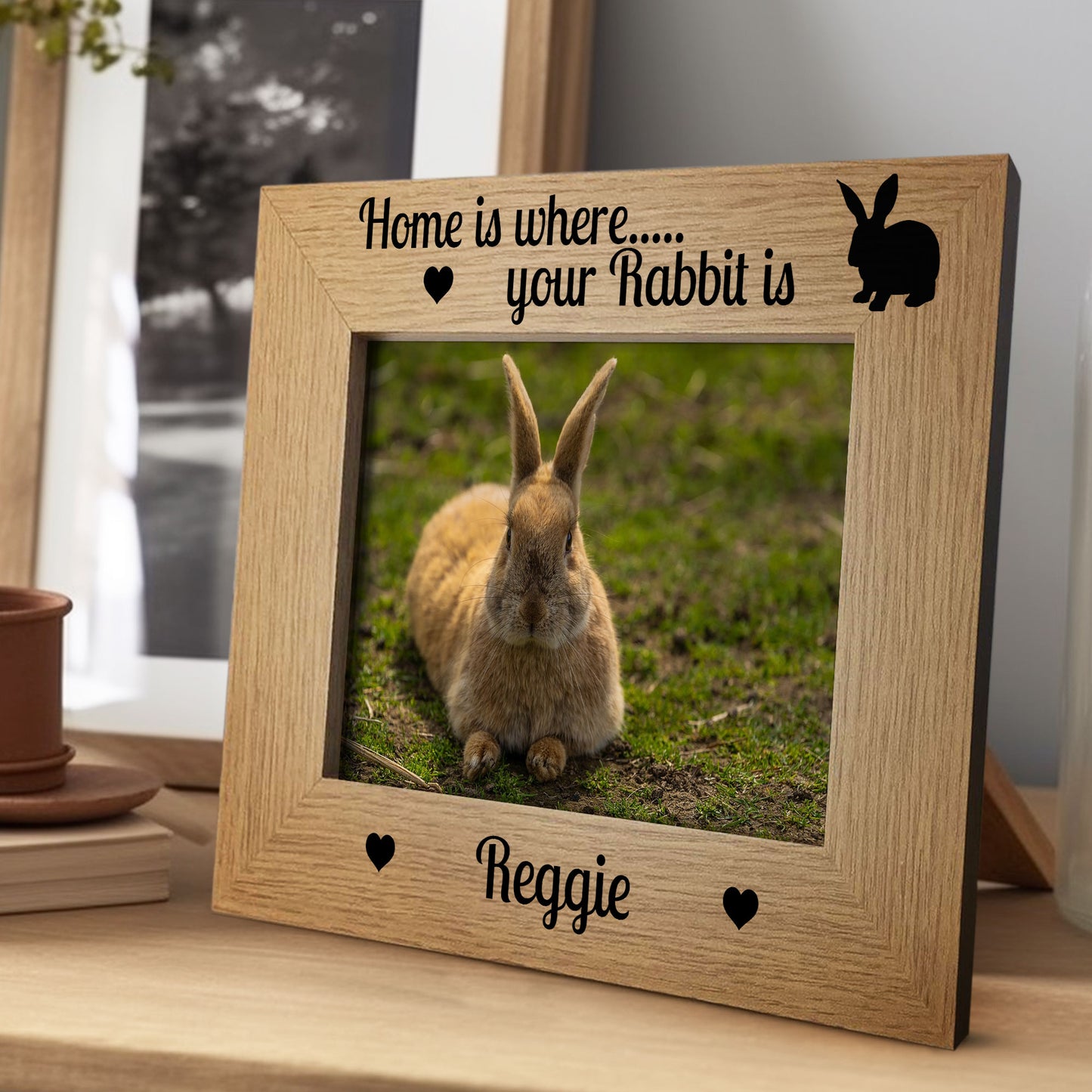 Personalised Rabbit Memorial Photo Frame Pet Loss Memorial 7x5