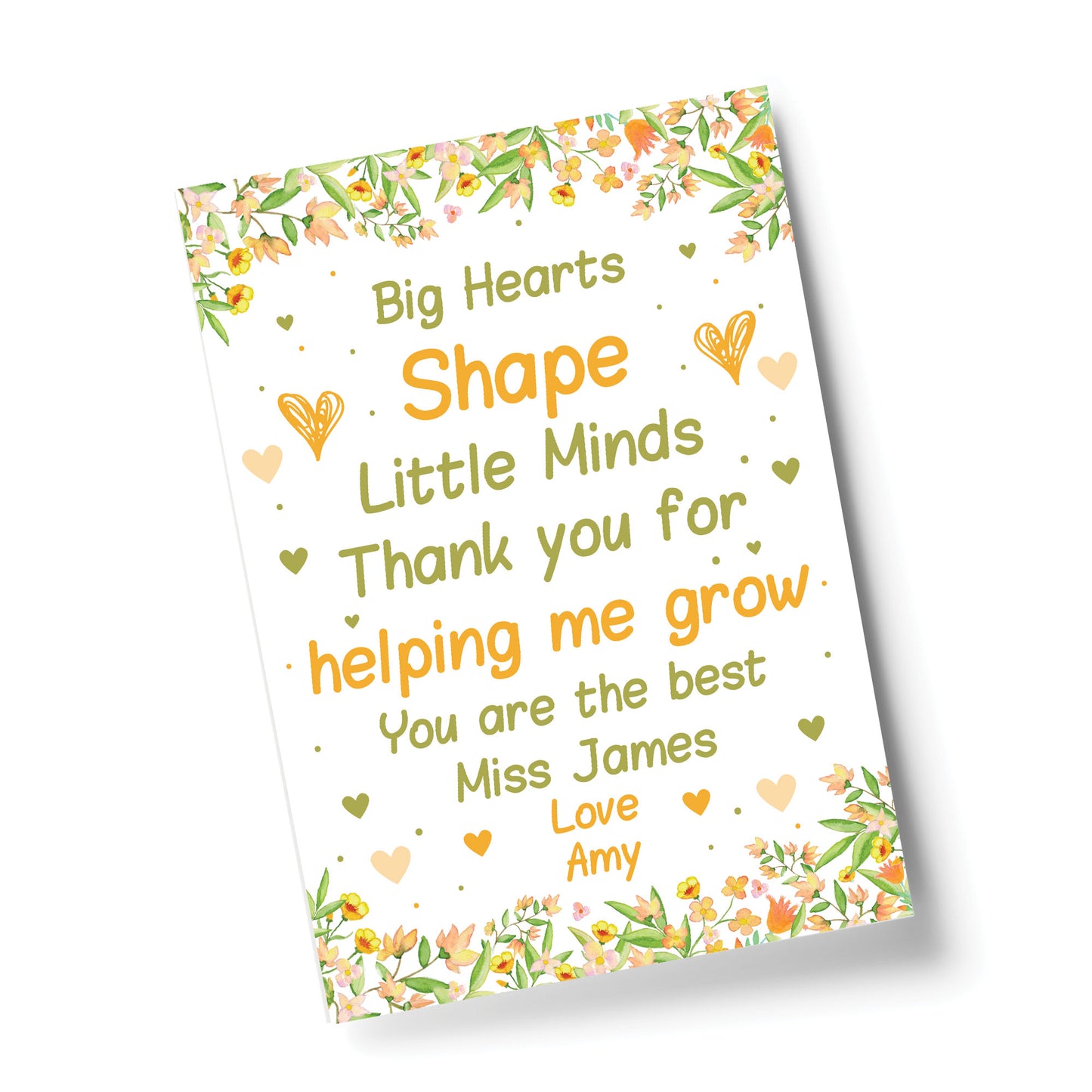 Personalised Thank You Gift Nursery Preschool Teacher Assistant