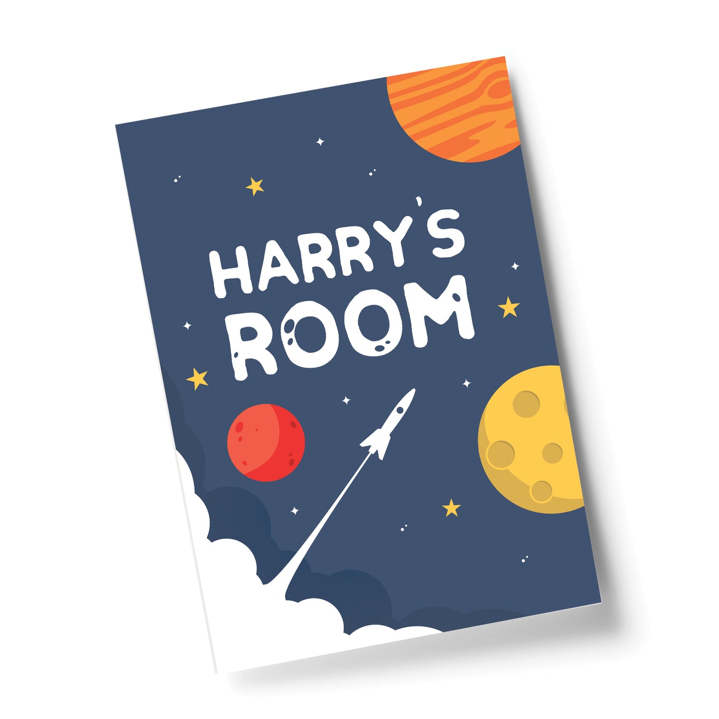 PERSONALISED Boys Bedroom Wall Art Space Room Decoration