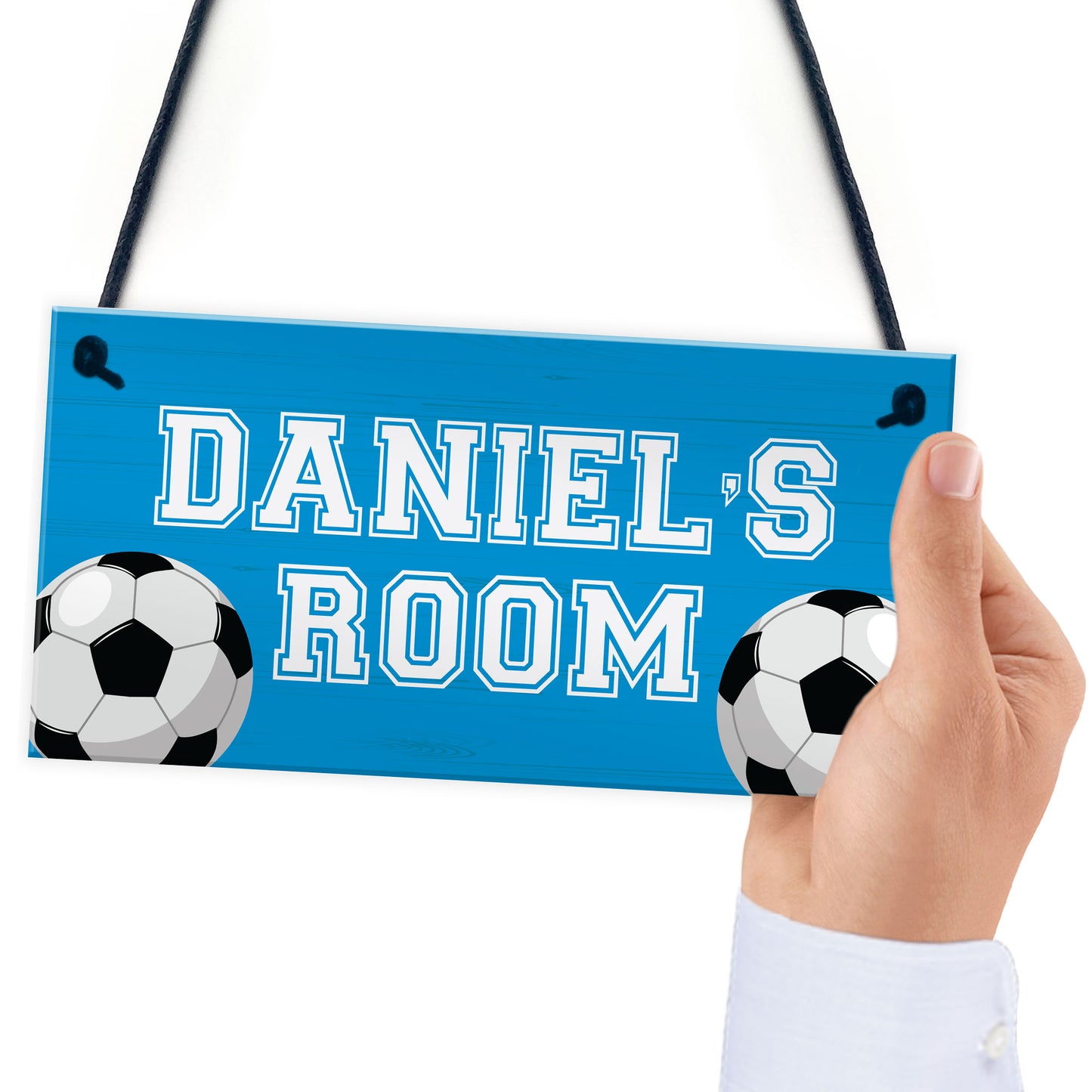 Football Room Door Sign PERSONALISED Boys Bedroom Decor Footy