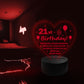 21st Birthday Gifts for Her Women 21st Birthday Decor LED Light