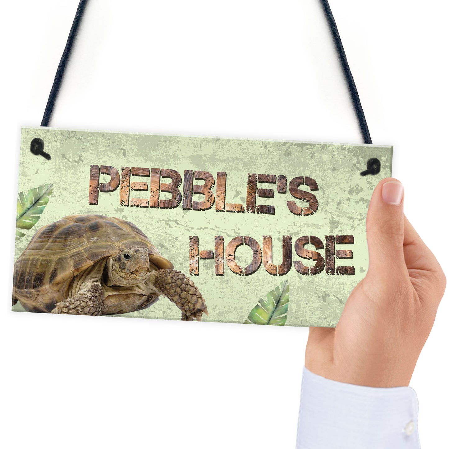 Personalised Pet Turtle Tortoise House Hanging Sign Home Plaque