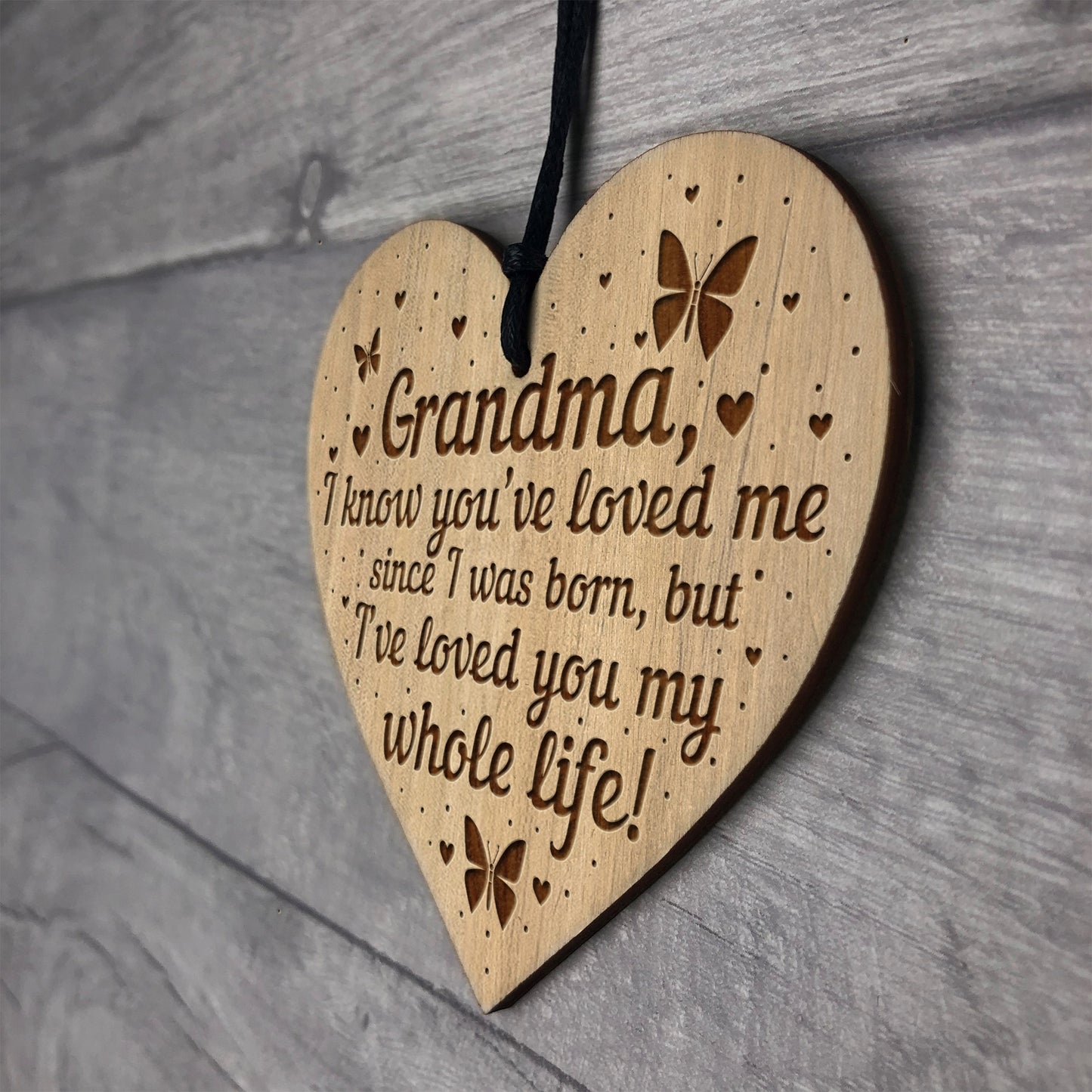 Grandma Birthday Gifts Engraved Heart Christmas Gift For Grandma