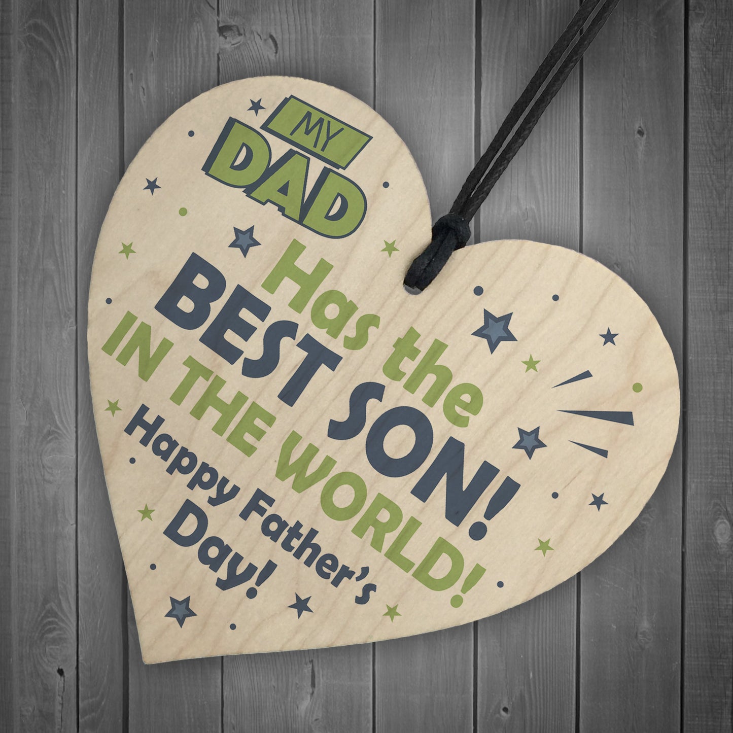 Fathers Day Gifts Wooden Heart Sign Novelty Gift For Dad